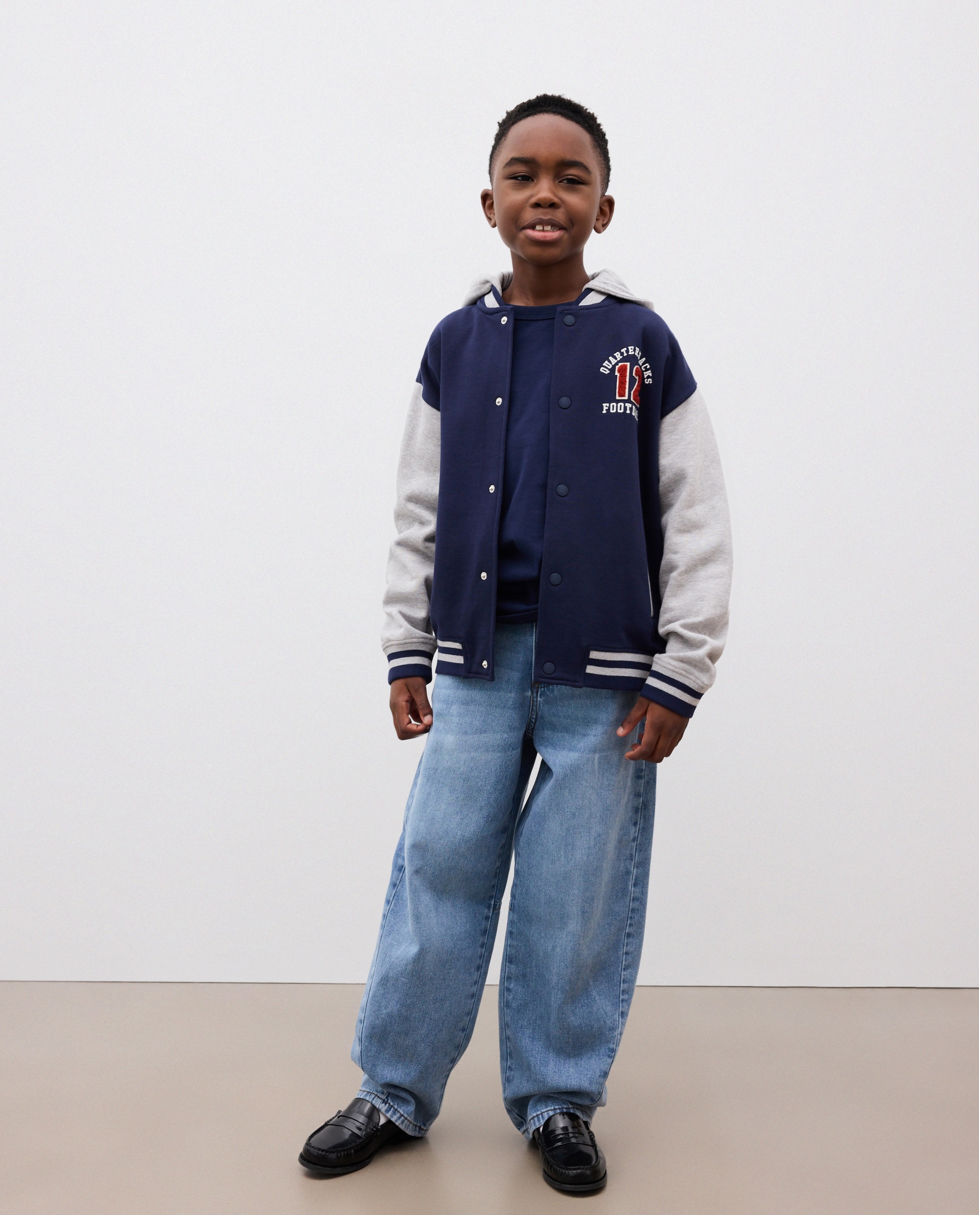 Sudadera bomber capucha de niño - Kids El Corte Inglés - Azul Azul-1