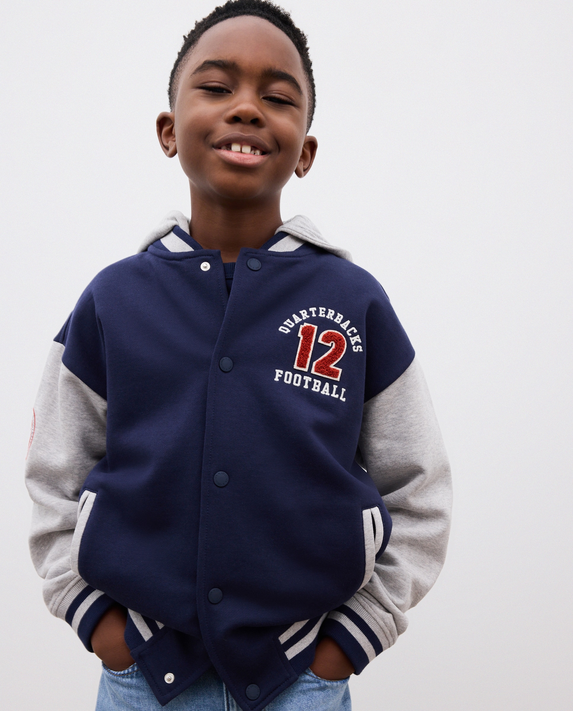 Sudadera bomber capucha de niño - Kids El Corte Inglés - Azul Azul-2