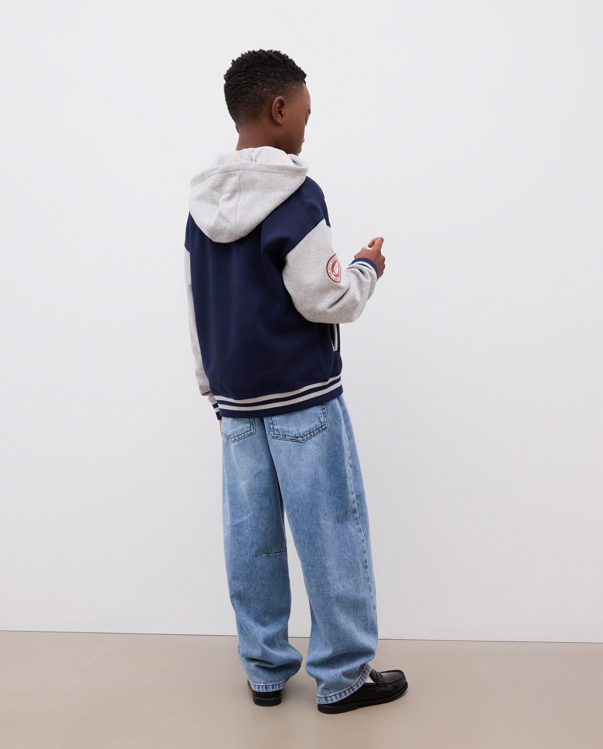 Sudadera bomber capucha de niño - Kids El Corte Inglés - Azul Azul-3