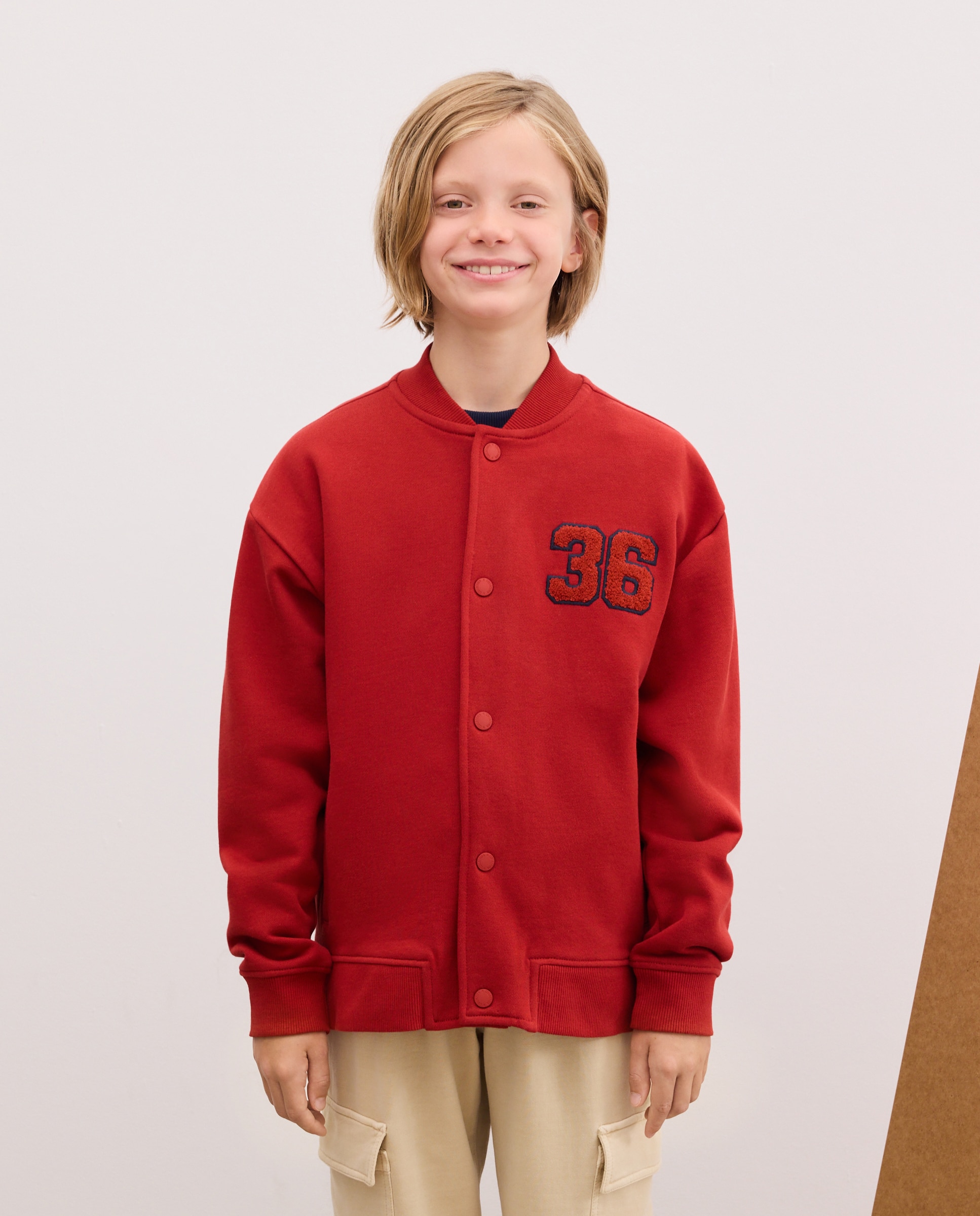 Sudadera abierta con capucha fantasía bomber de niño - Kids El Corte Inglés - 600 Rojo 600 Rojo-1
