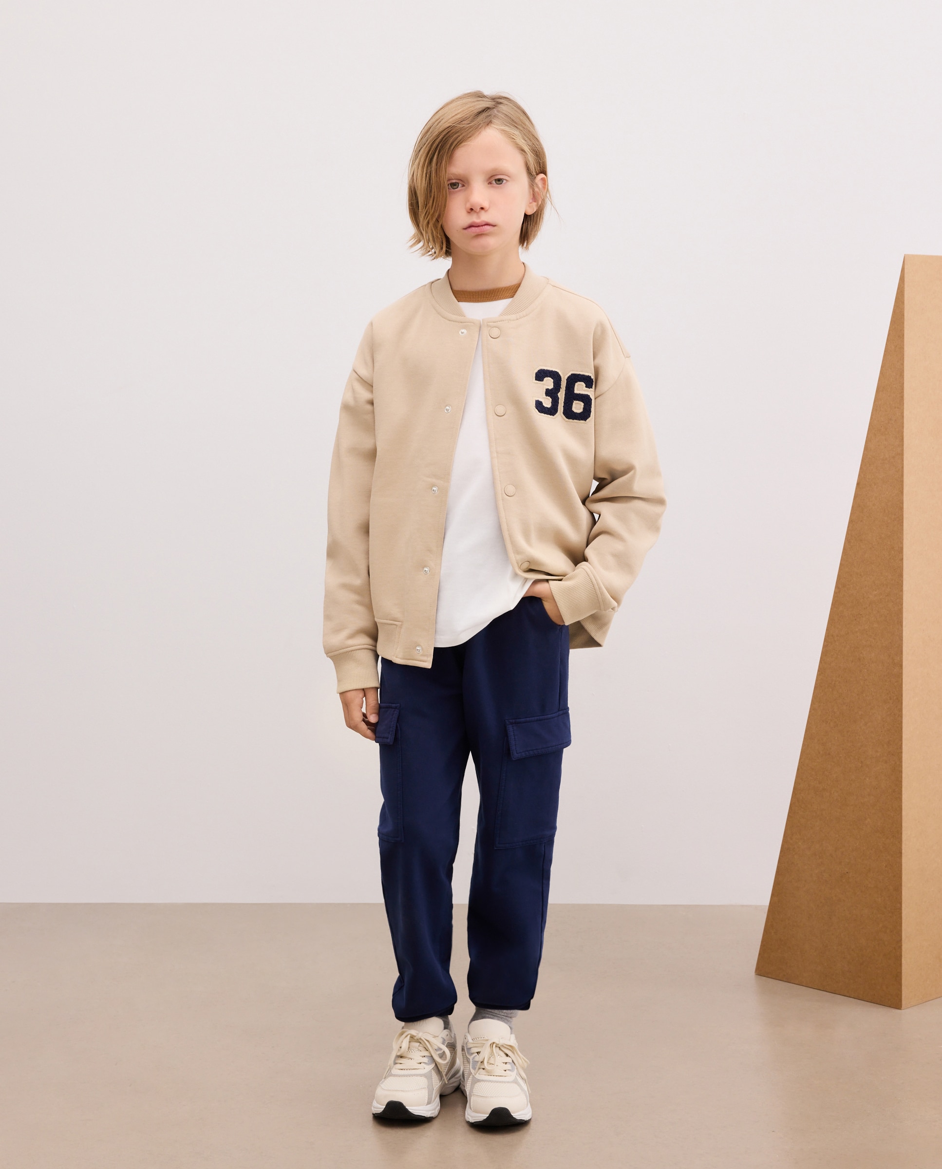 Sudadera abierta con capucha fantasía bomber de niño - Kids El Corte Inglés - 730 Camel 730 Camel-1