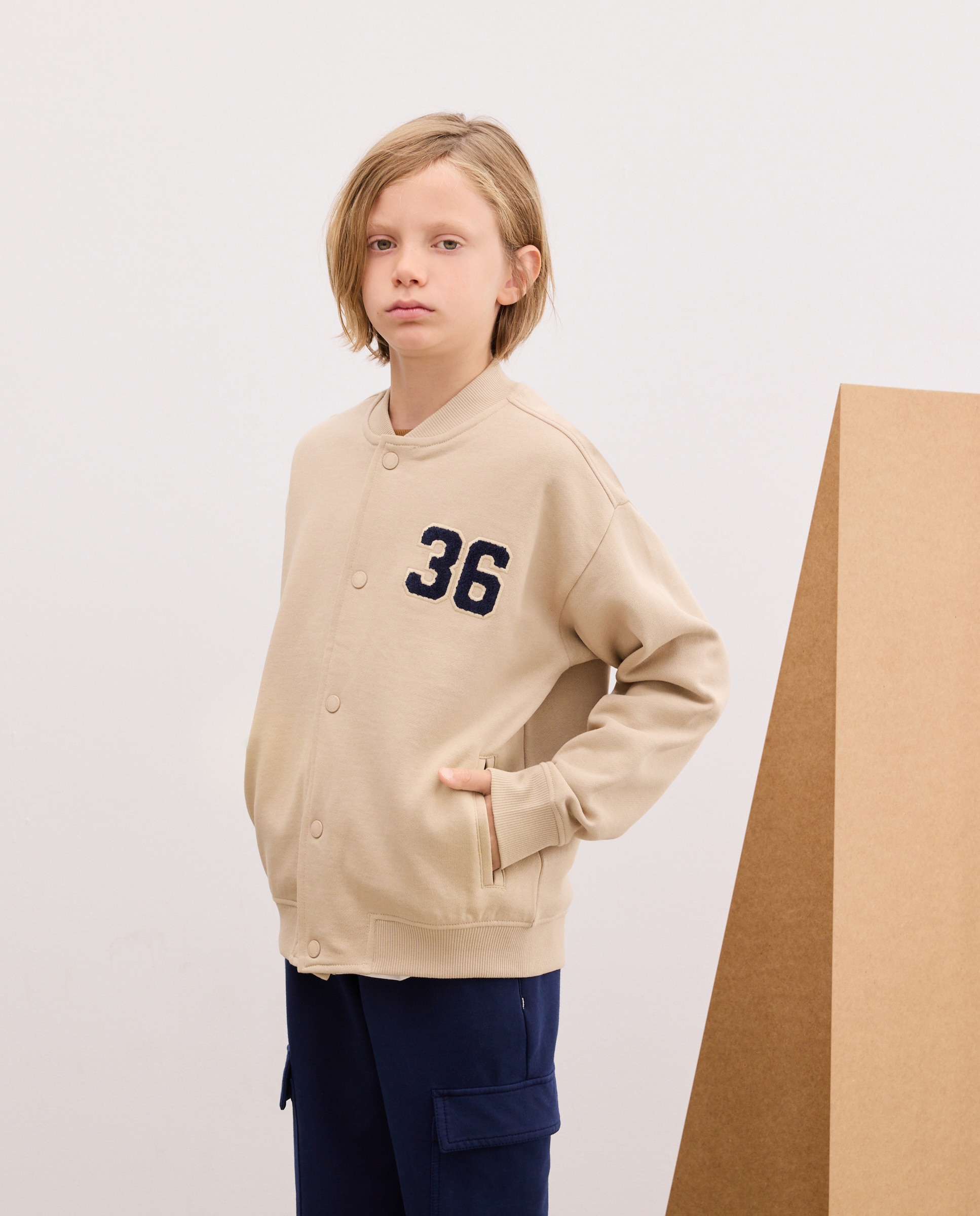 Sudadera abierta con capucha fantasía bomber de niño - Kids El Corte Inglés - 730 Camel 730 Camel-2