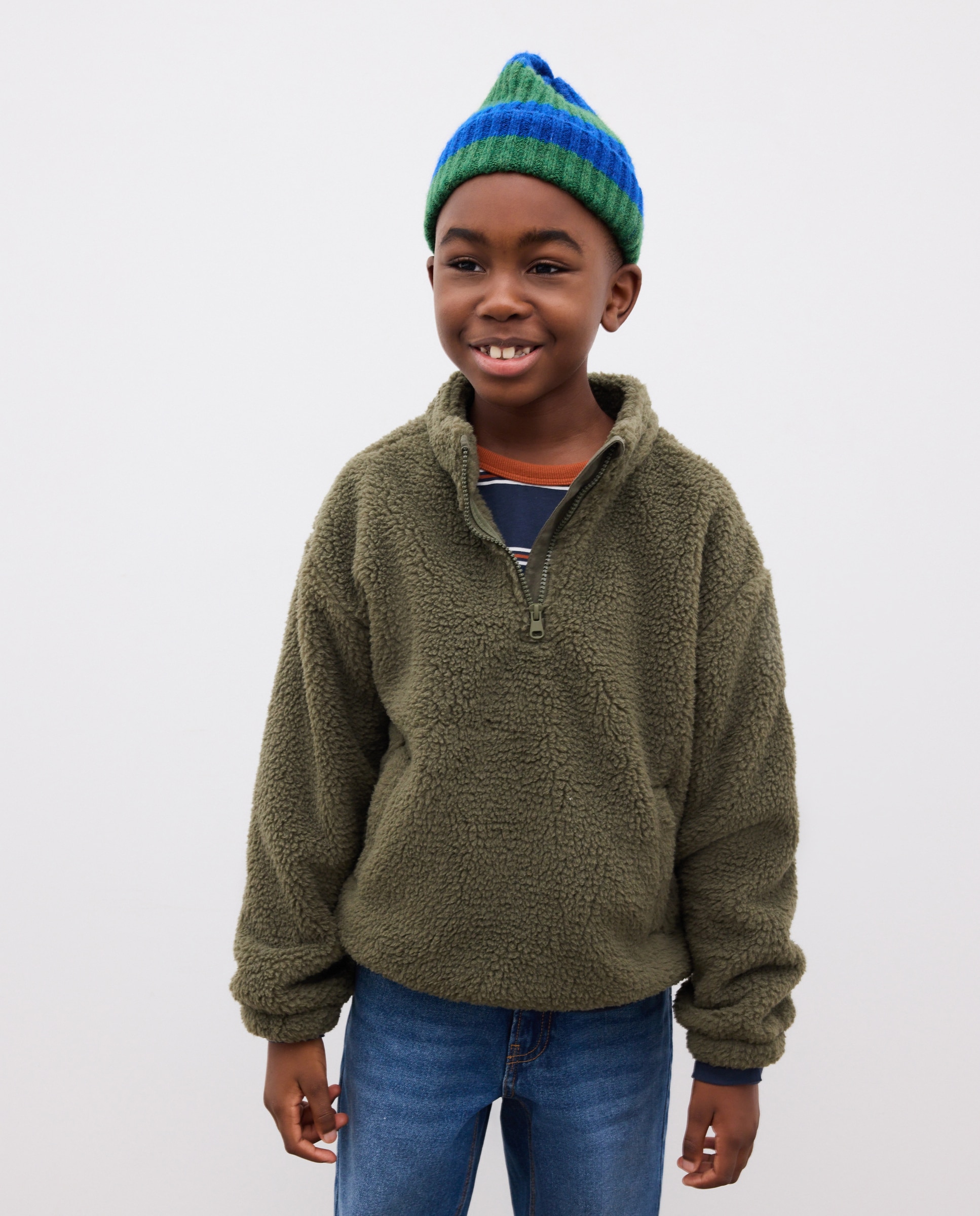 Sudadera borrego lisa de niño - Kids El Corte Inglés - 520 Kaki 520 Kaki-2