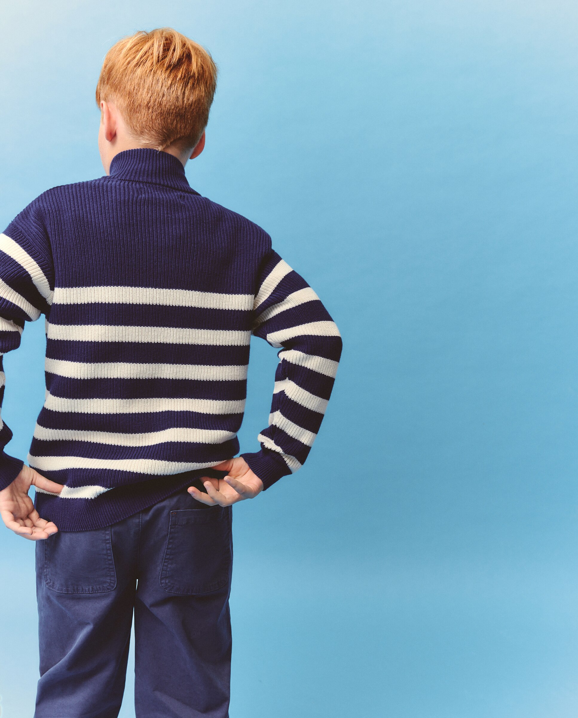 Camisola de Malha com Risca e Fecho de Correr Kids El Corte Inglés Azul-3