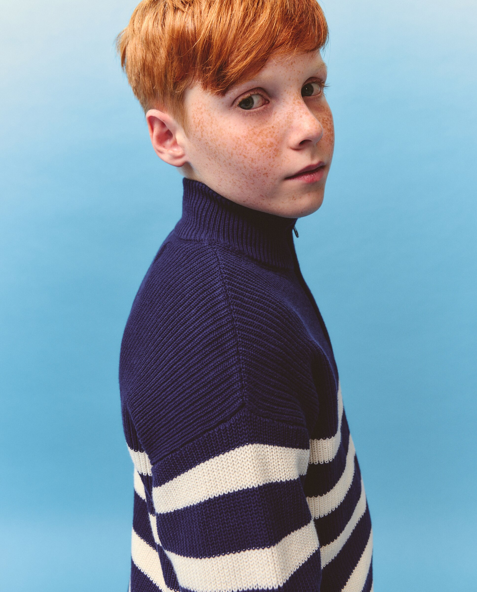 Camisola de Malha com Risca e Fecho de Correr Kids El Corte Inglés Azul-4
