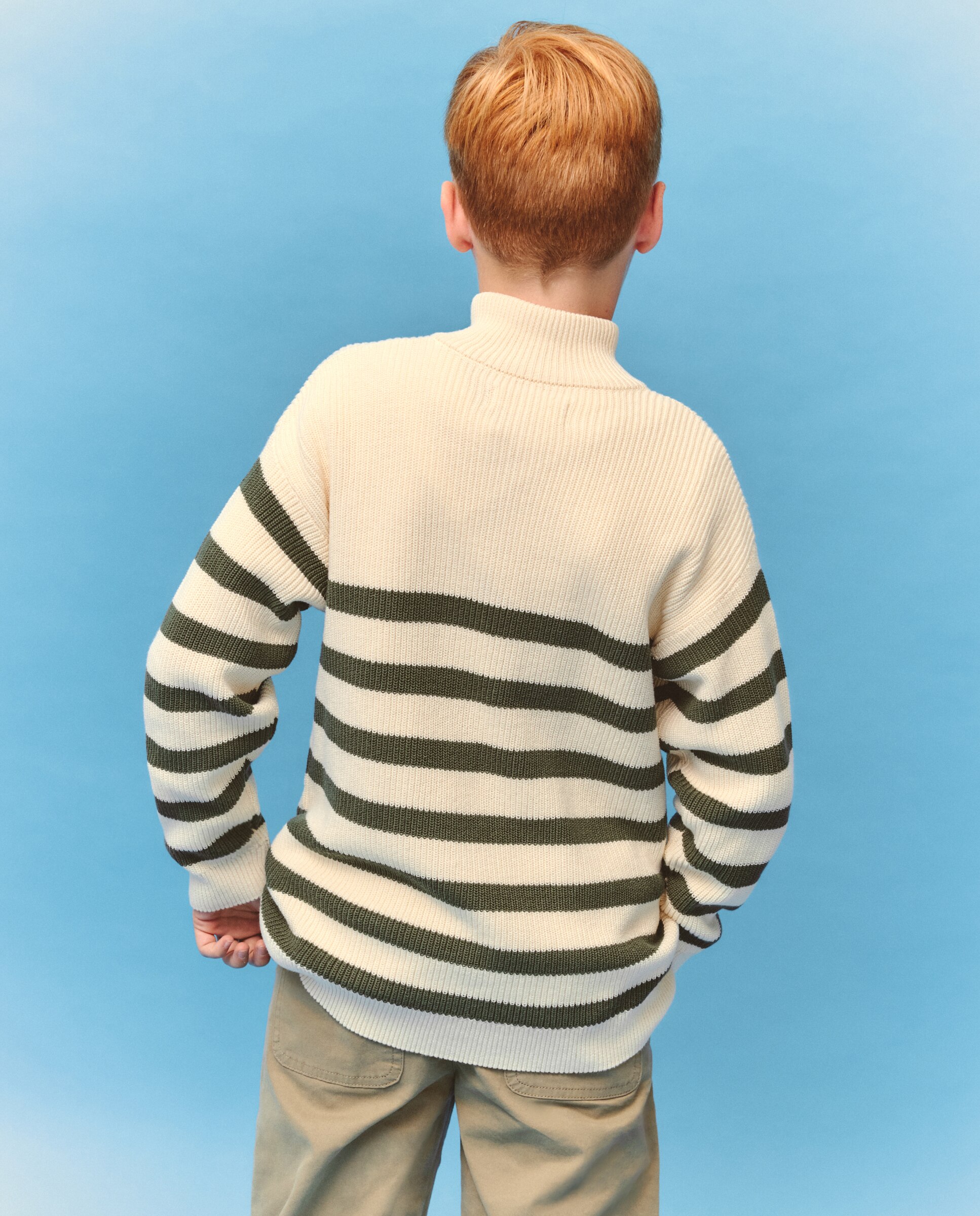 Camisola de Malha com Risca e Fecho de Correr Kids El Corte Inglés Verde-3