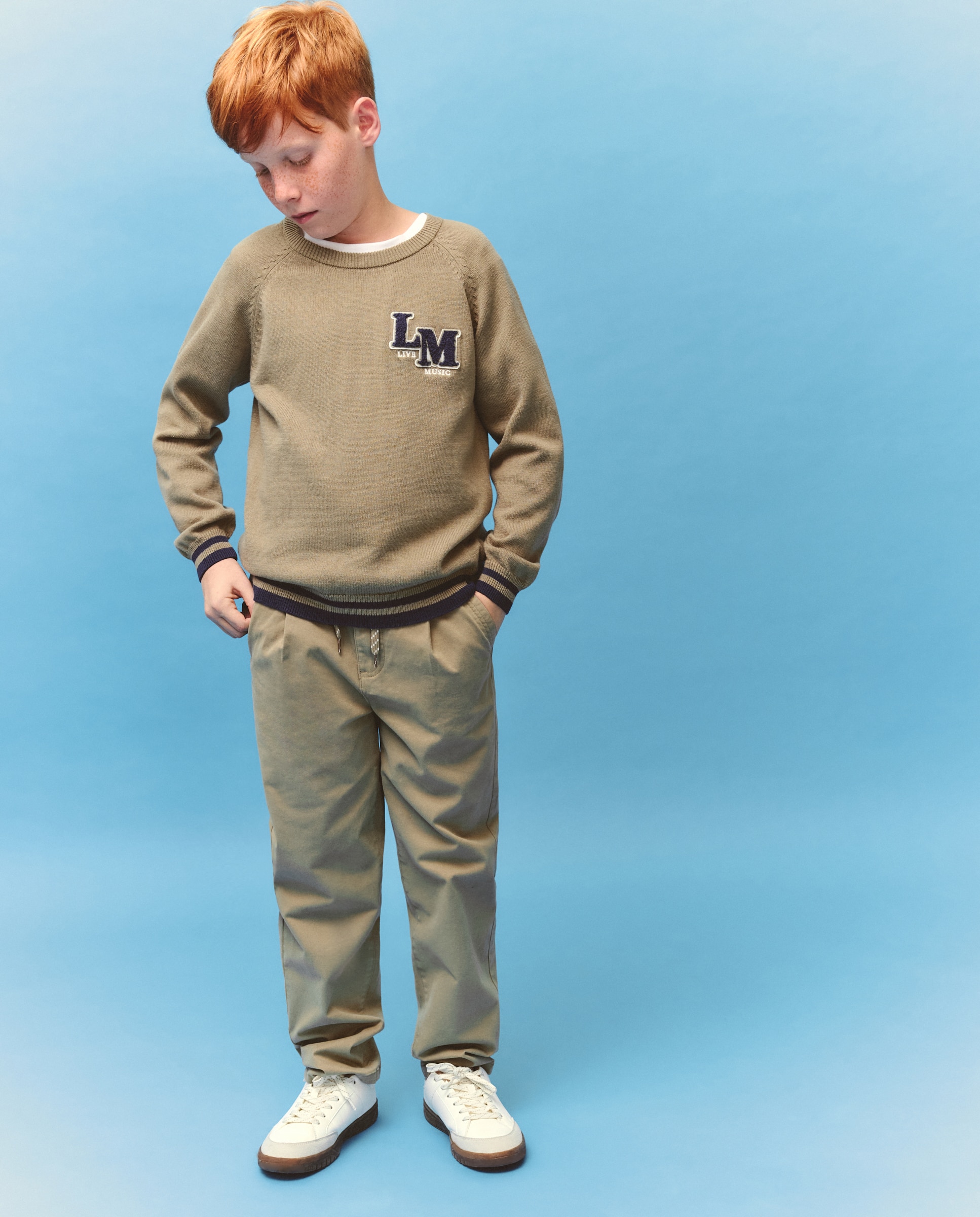 Camisola de Malha com Letra e Emblema Kids El Corte Inglés Verde-2