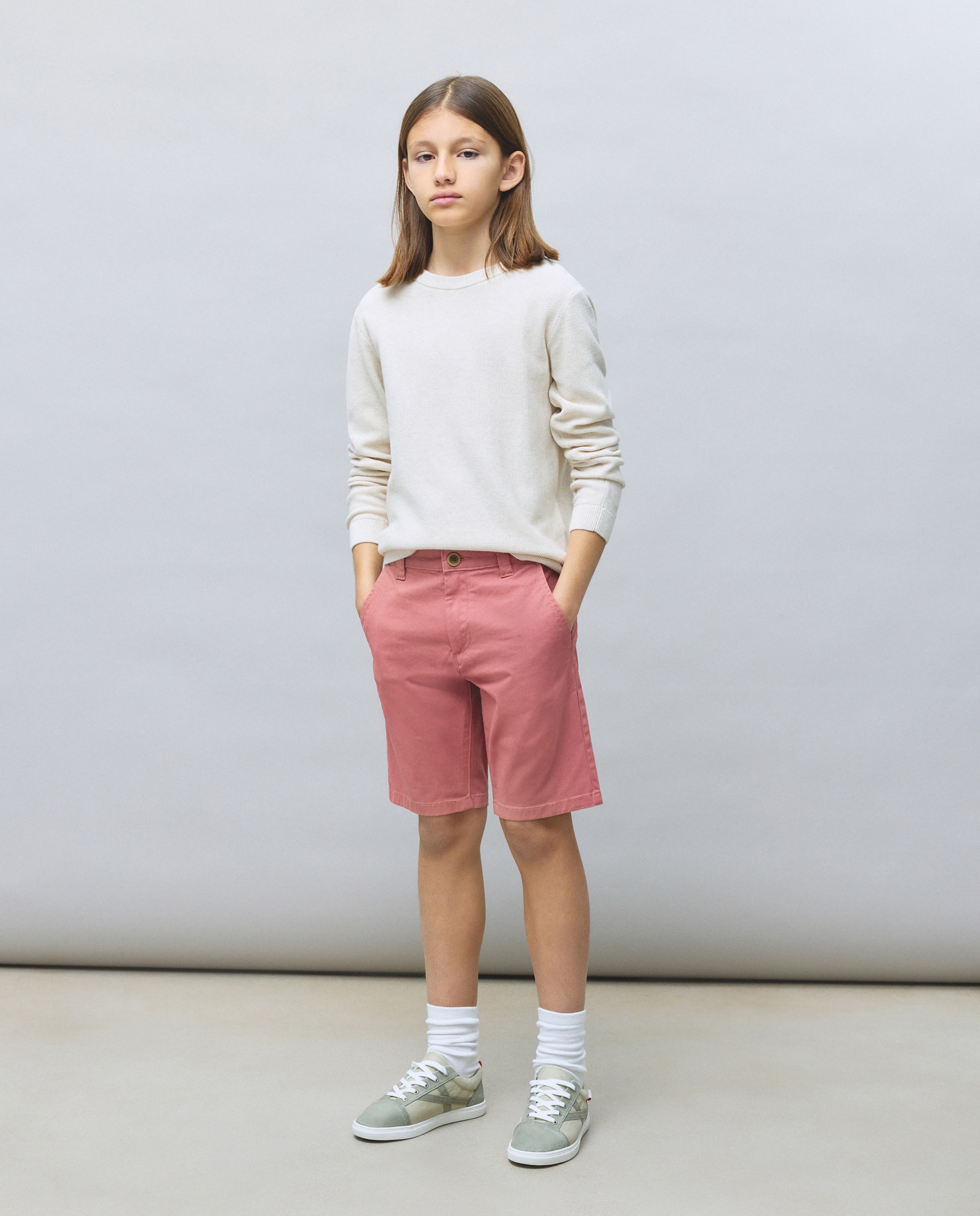 Camisola de Malha com Decote Redondo Kids El Corte Inglés 120 Cru-2