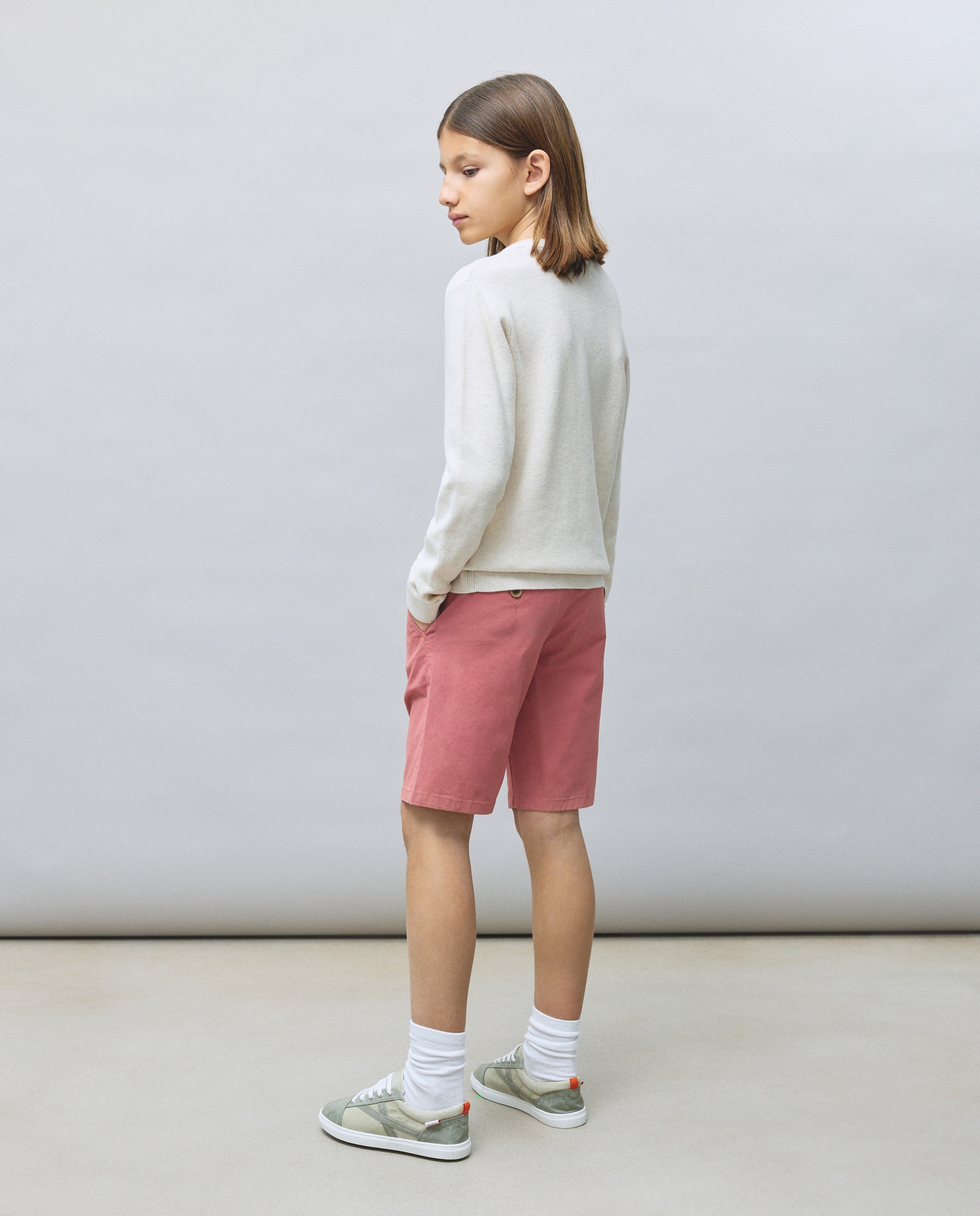 Camisola de Malha com Decote Redondo Kids El Corte Inglés 120 Cru-3