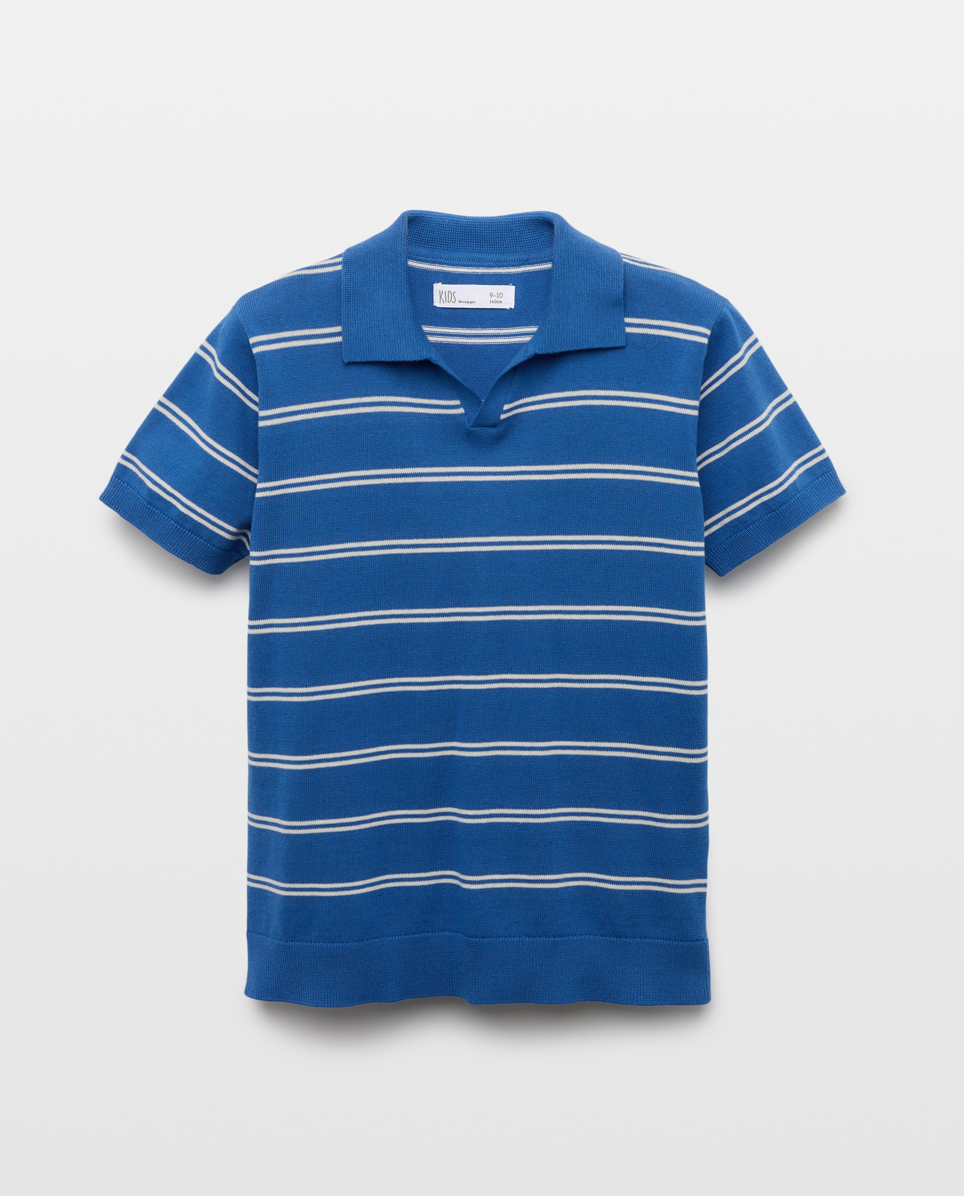 Polo de Tricot às Riscas com Manga Curta Kids El Corte Inglés Azul-5