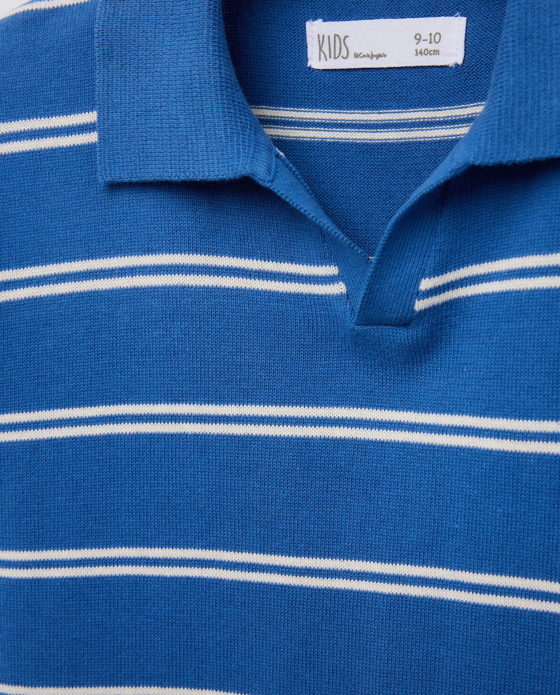 Polo de Tricot às Riscas com Manga Curta Kids El Corte Inglés Azul-6
