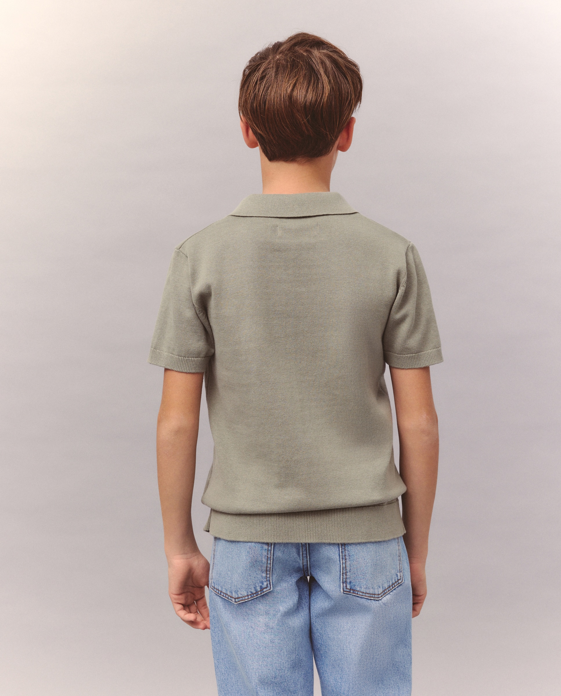 Polo de Tricot com Manga Curta Kids El Corte Inglés 520 Caqui-4