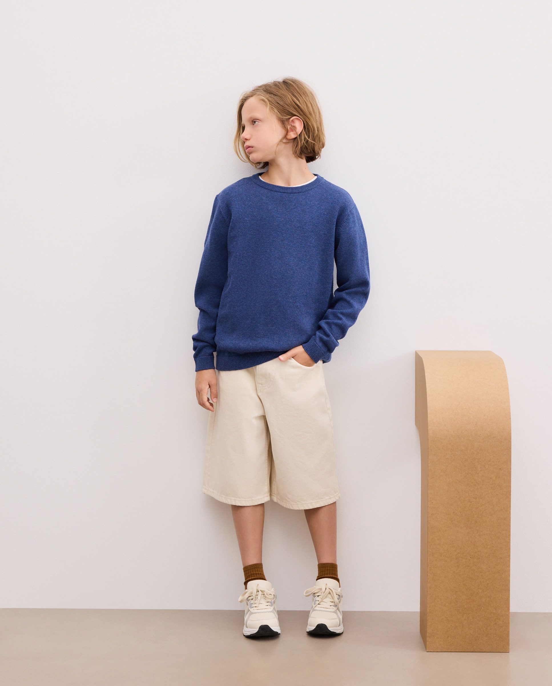Jersey de niño básico liso cuello caja - Kids El Corte Inglés - 400 Azul 400 Azul-2