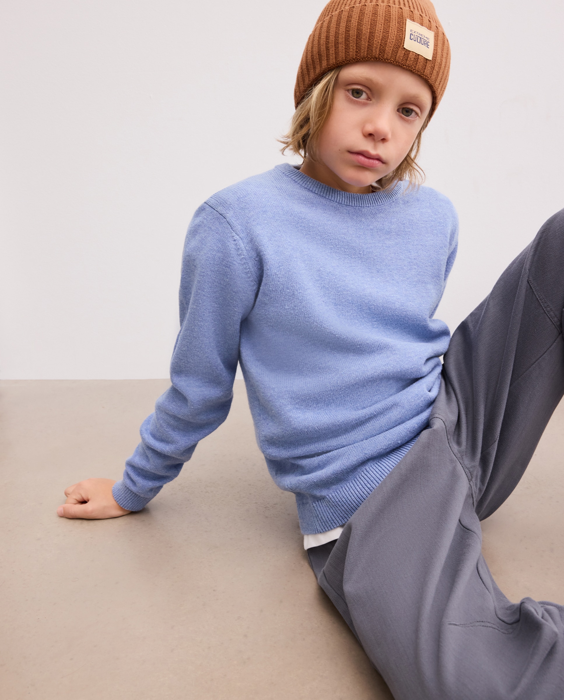 Jersey de niño básico liso cuello caja - Kids El Corte Inglés - 410 Azul claro 410 Azul claro-1