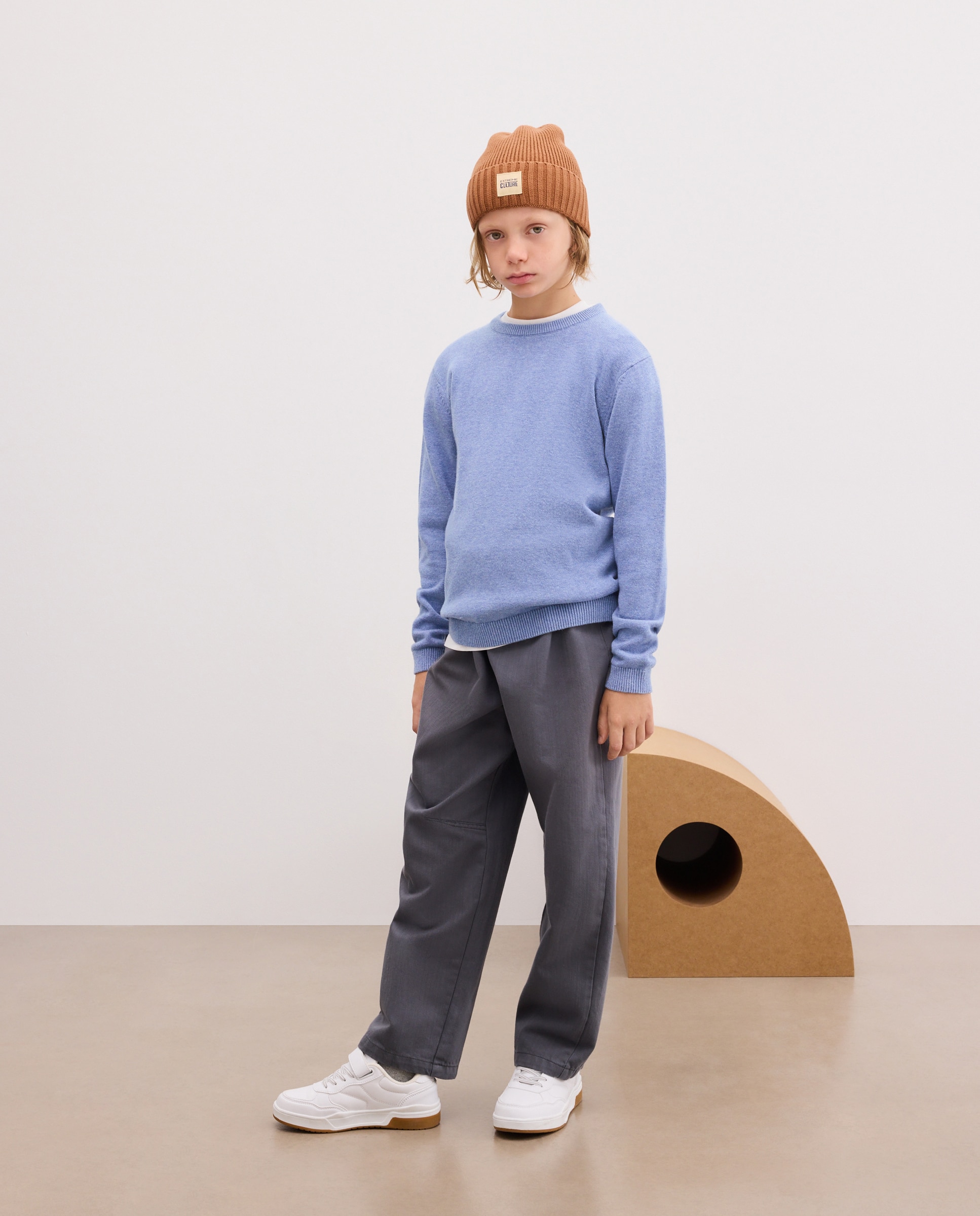 Jersey de niño básico liso cuello caja - Kids El Corte Inglés - 410 Azul claro 410 Azul claro-2