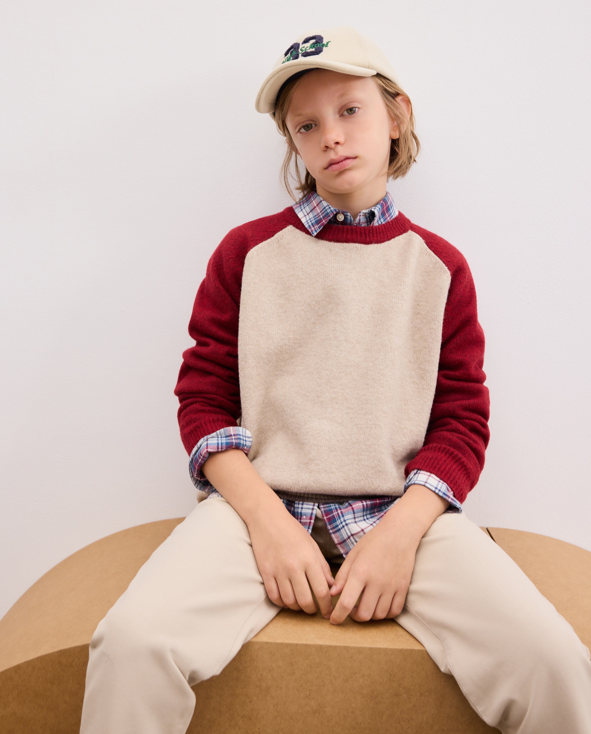 Jersey liso con cuello caja de niño - Kids El Corte Inglés - 850 Piedra 850 Piedra-1