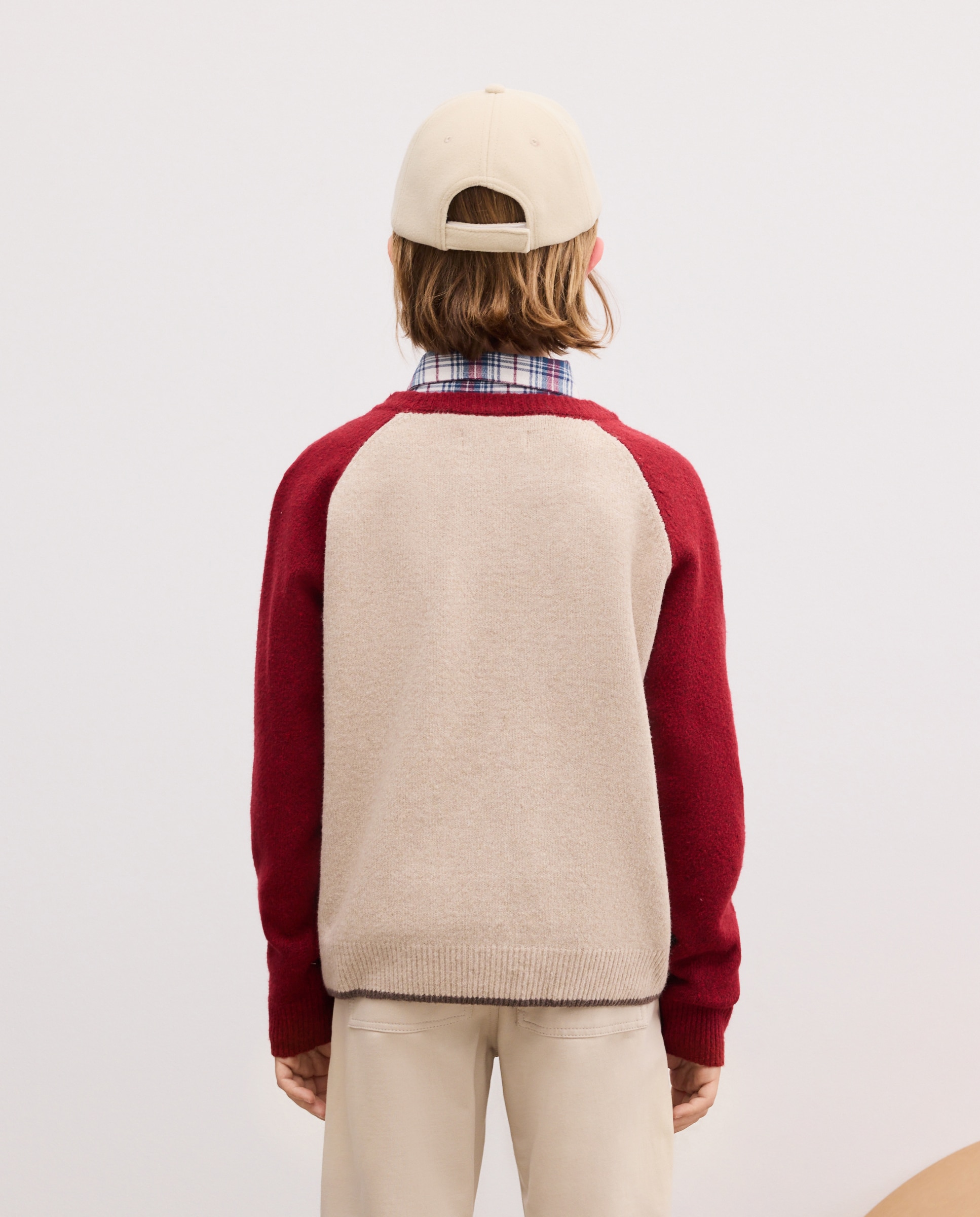 Jersey liso con cuello caja de niño - Kids El Corte Inglés - 850 Piedra 850 Piedra-3