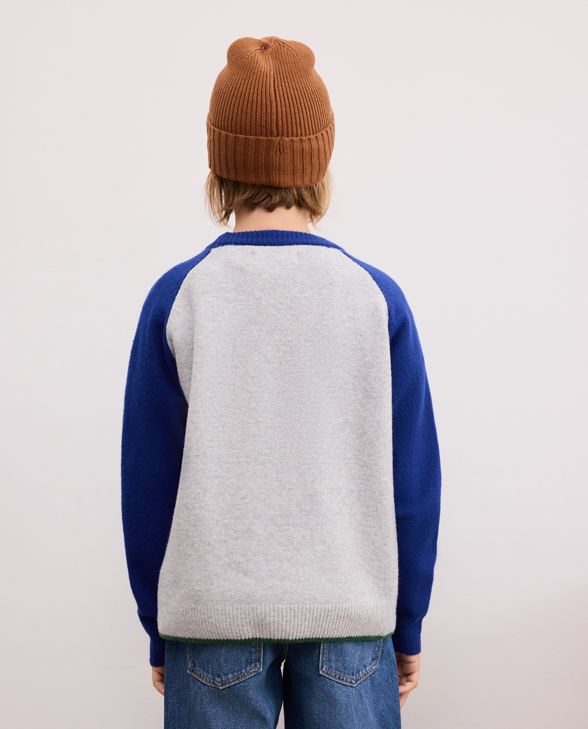 Jersey liso con cuello caja de niño - Kids El Corte Inglés - Gris claro Gris claro-3