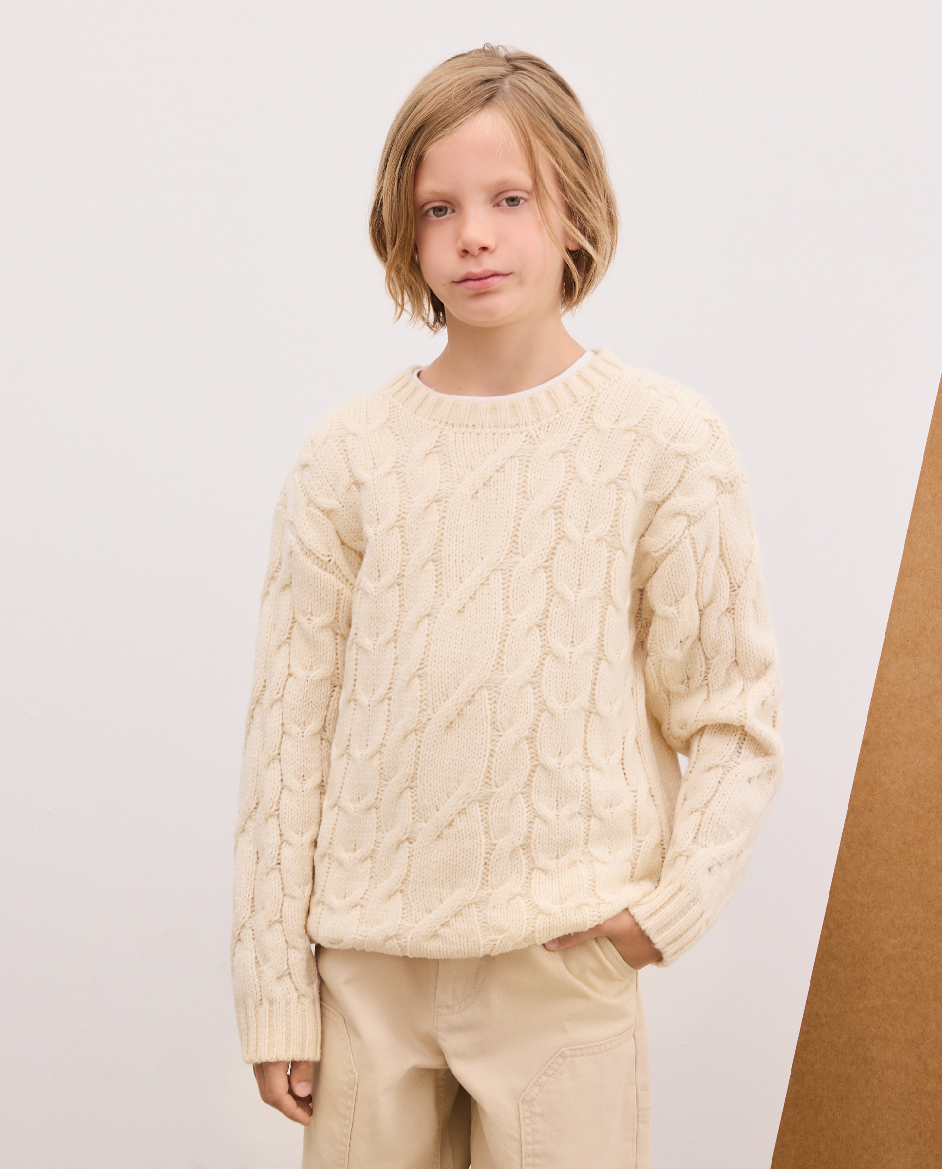 Jersey cuello caja fantasía ochos de niño - Kids El Corte Inglés - 120 Crudo 120 Crudo-1