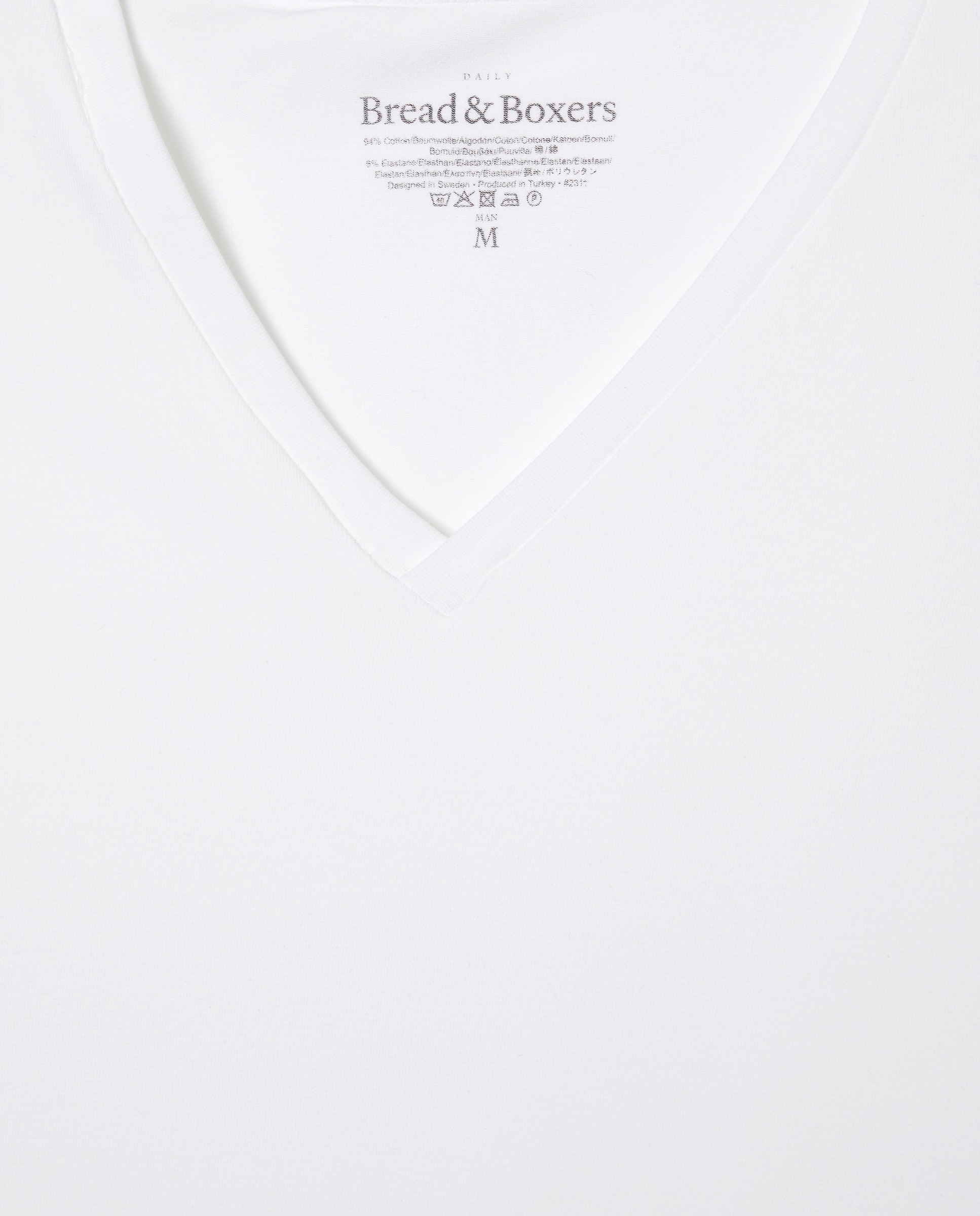 Pack de 2 T-shirts Elásticas com Decote em Bico - Branco Branco-5
