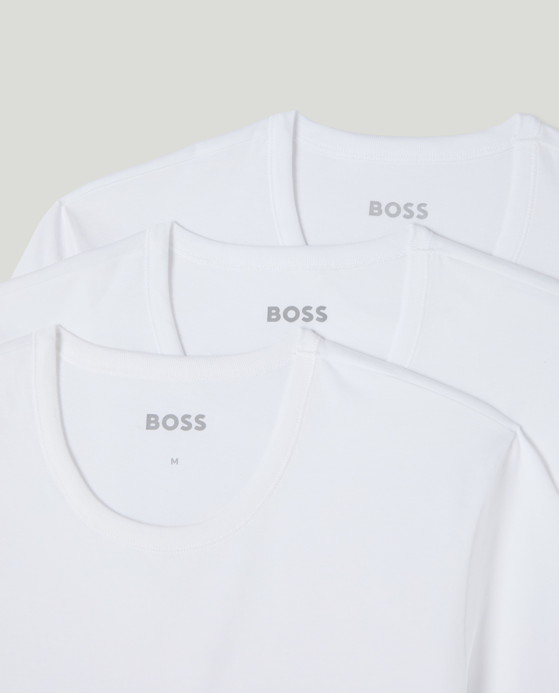 Pack de Três T-shirts em Algodão Branco-5