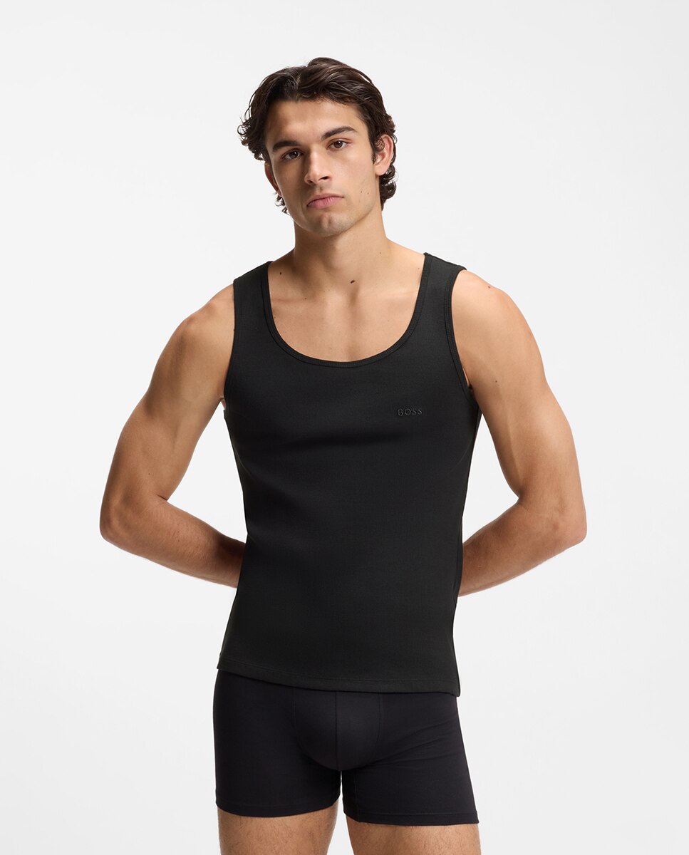 Pack de tres camisetas sin mangas de hombre color . - Boss - Negro Negro-1