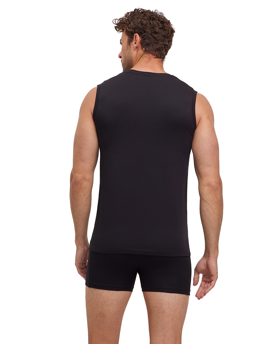 T-shirt Lisa sem Mangas Preto-2