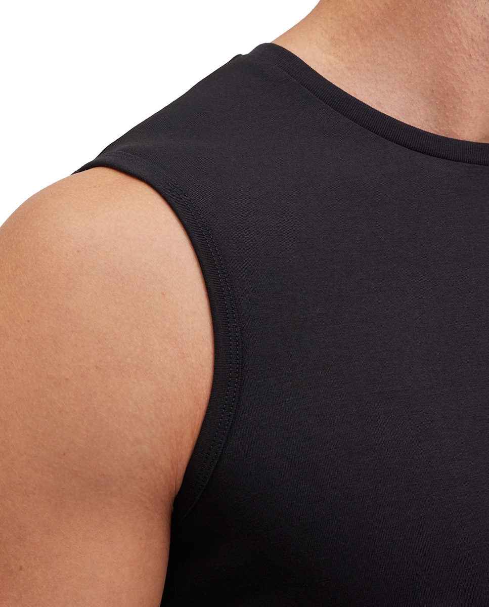 T-shirt Lisa sem Mangas Preto-3