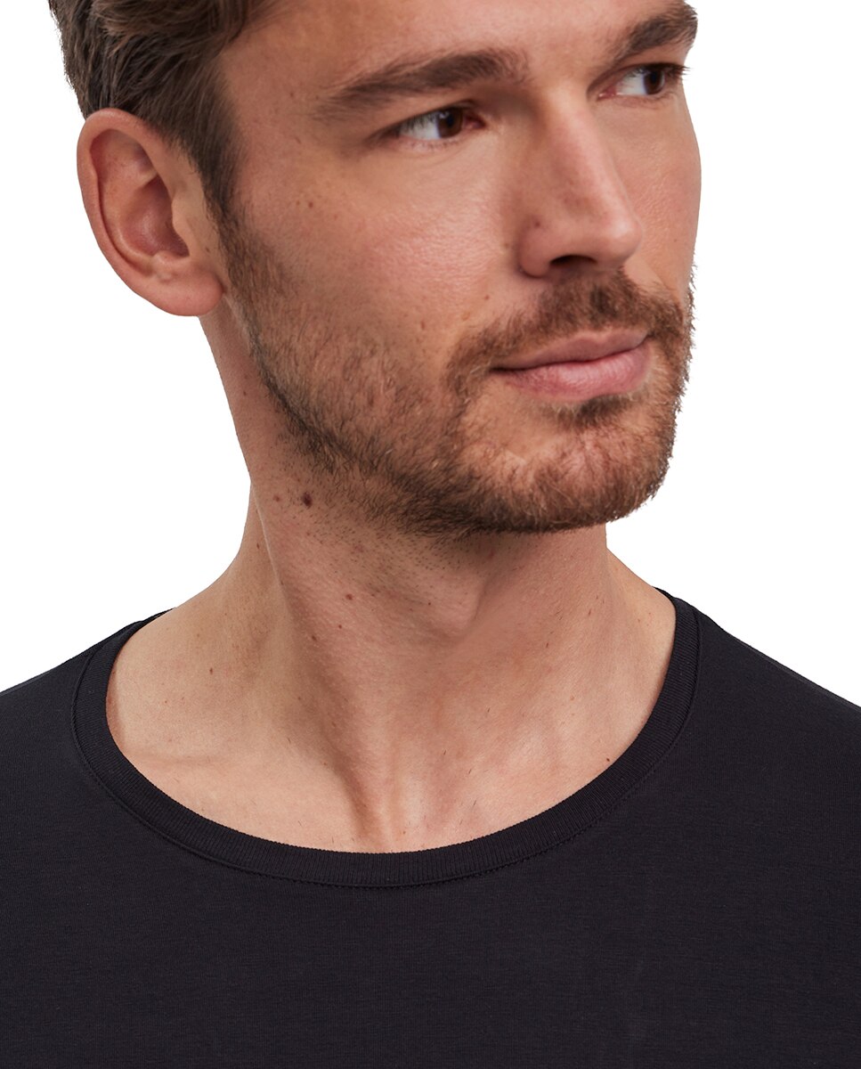 Camiseta lisa de manga corta de hombre - Falke - Negro Negro-3