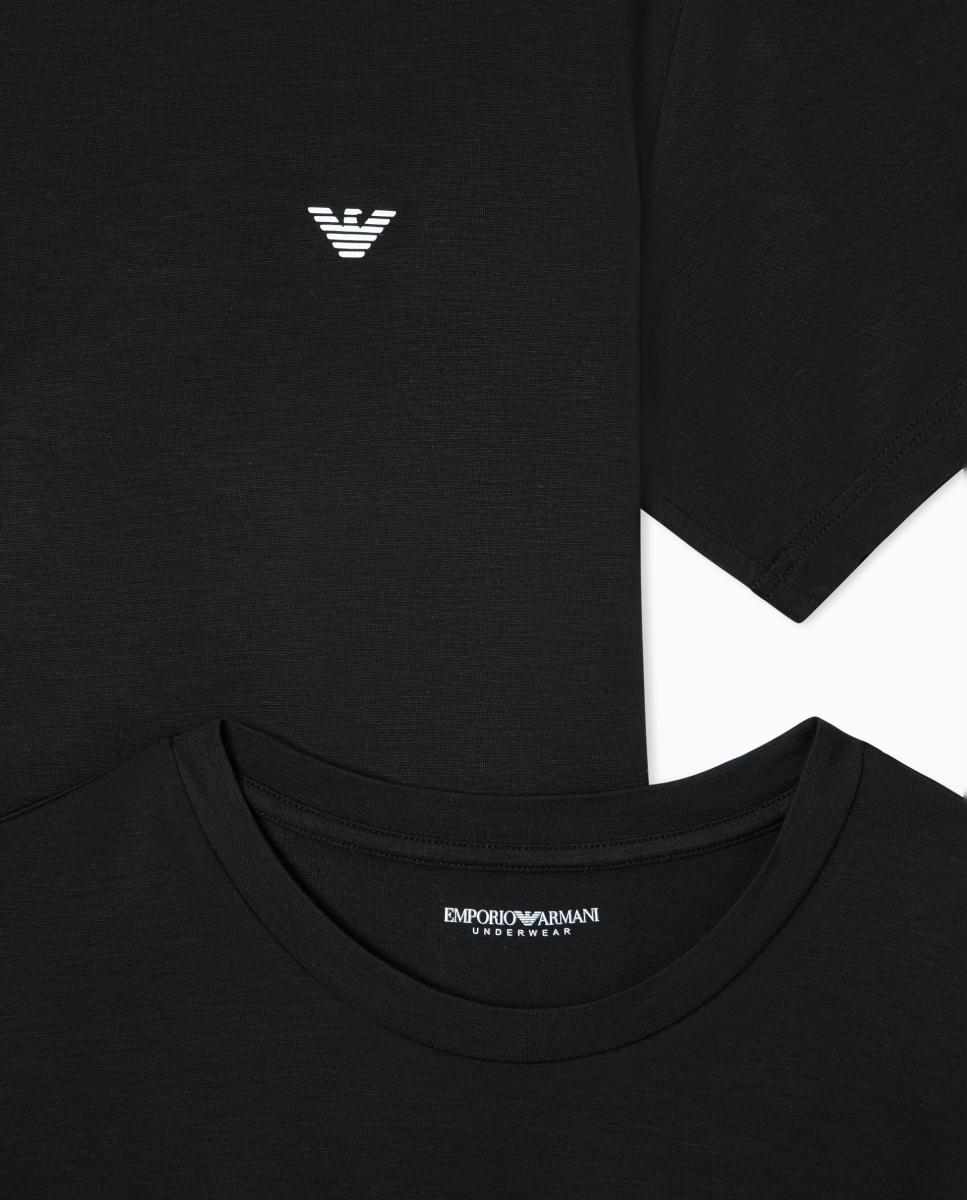 Pack de Duas T-shirts de Viscose Preto-3