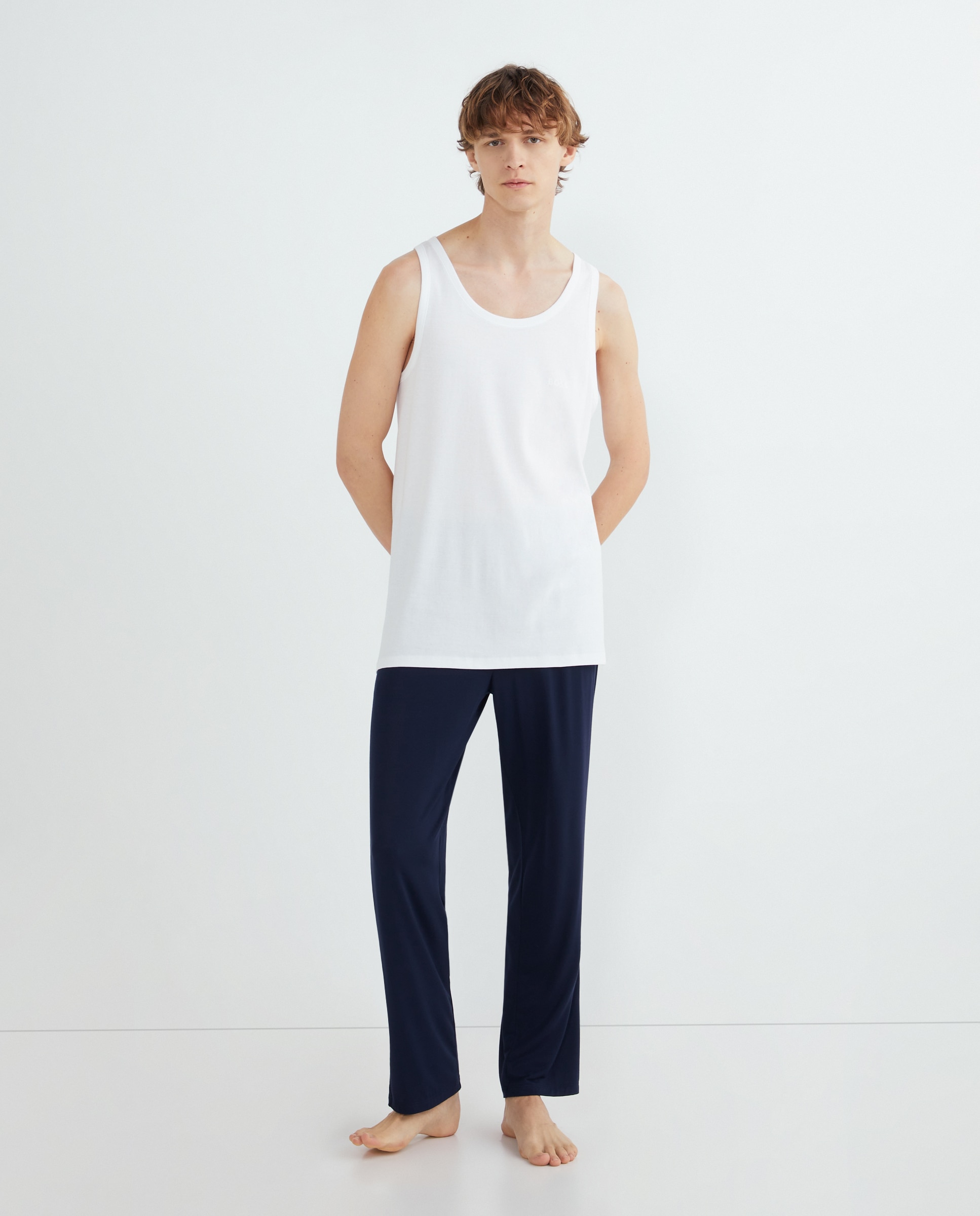 T-shirt sem mangas Branco-2
