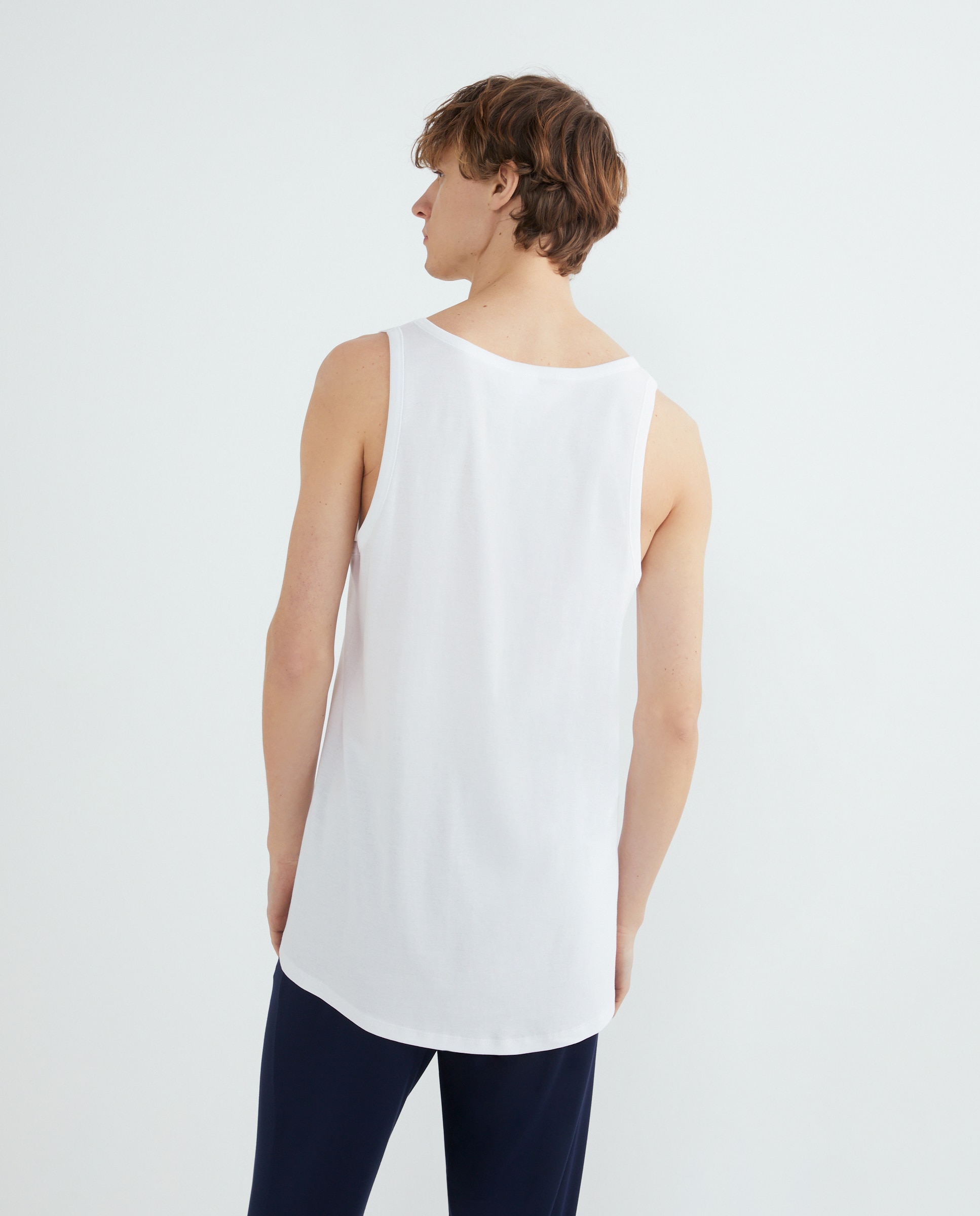 T-shirt sem mangas Branco-3