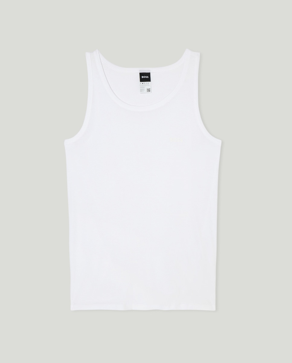 T-shirt sem mangas Branco-4
