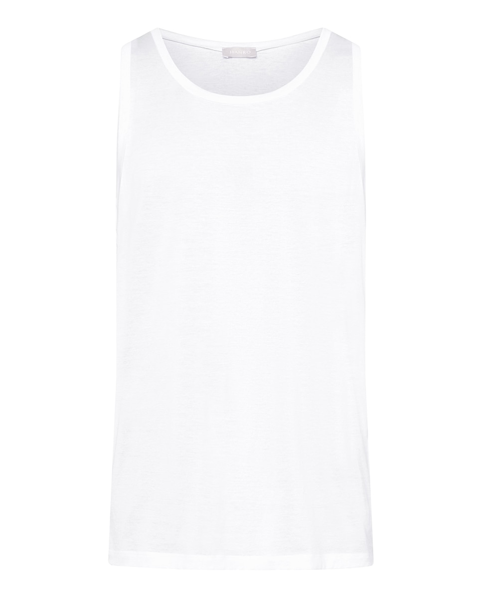 Camisola interior de Fio da Escócia de homem Hanro preta de alças Branco-3