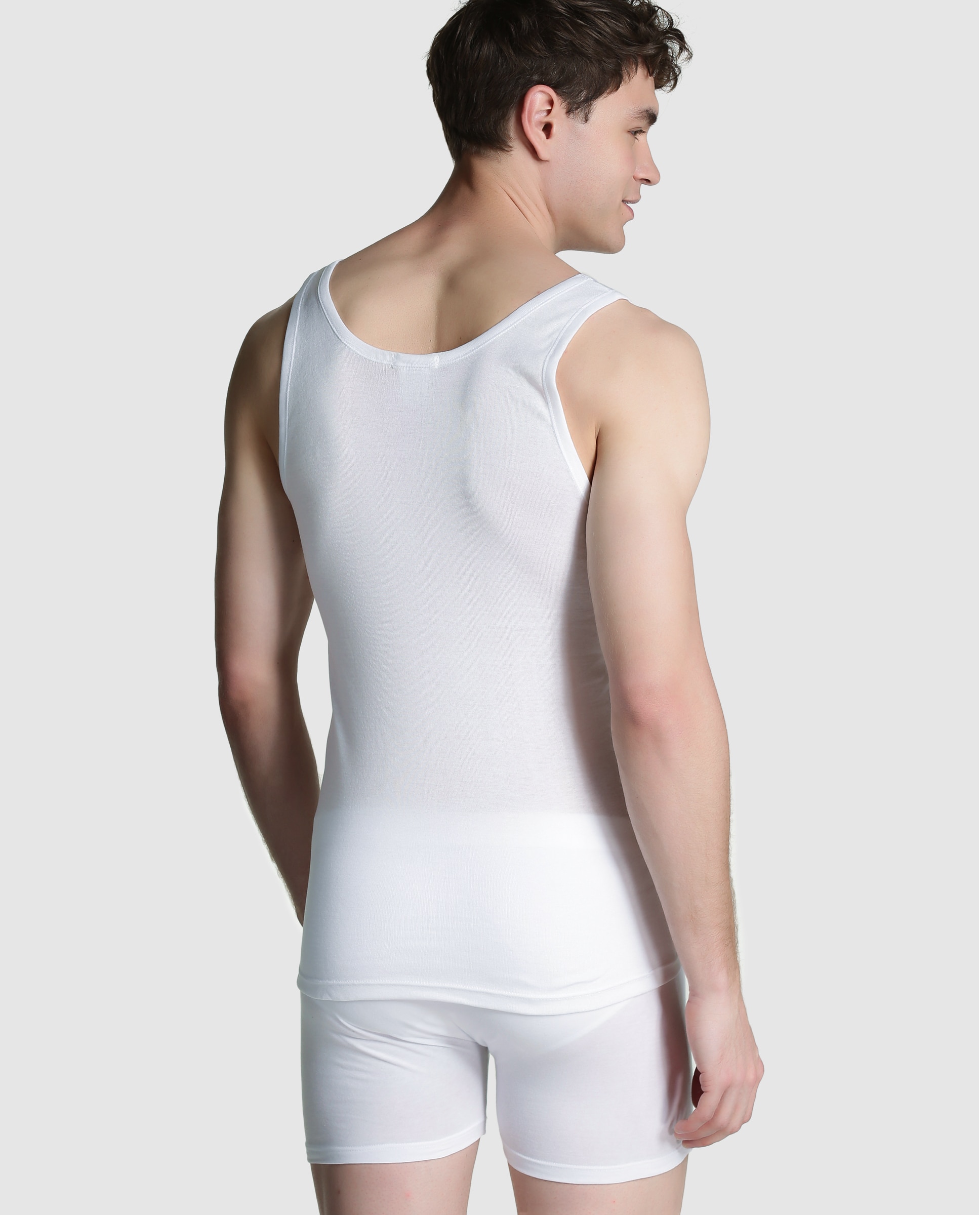 Camisola interior de homem Ferrys branca com alças Branco-2