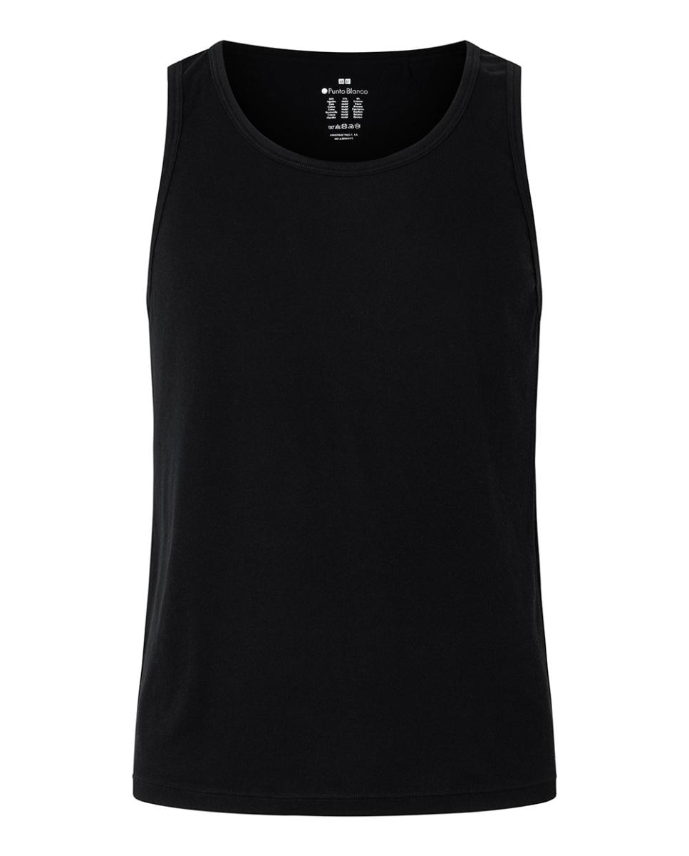 T-shirt de Ponto Liso Preto-2