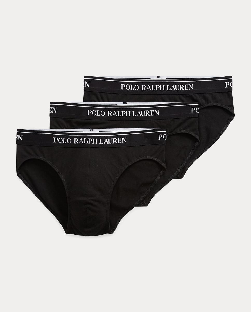 Pack tres slips algodón de hombre - Polo Ralph Lauren - Negro Negro-1