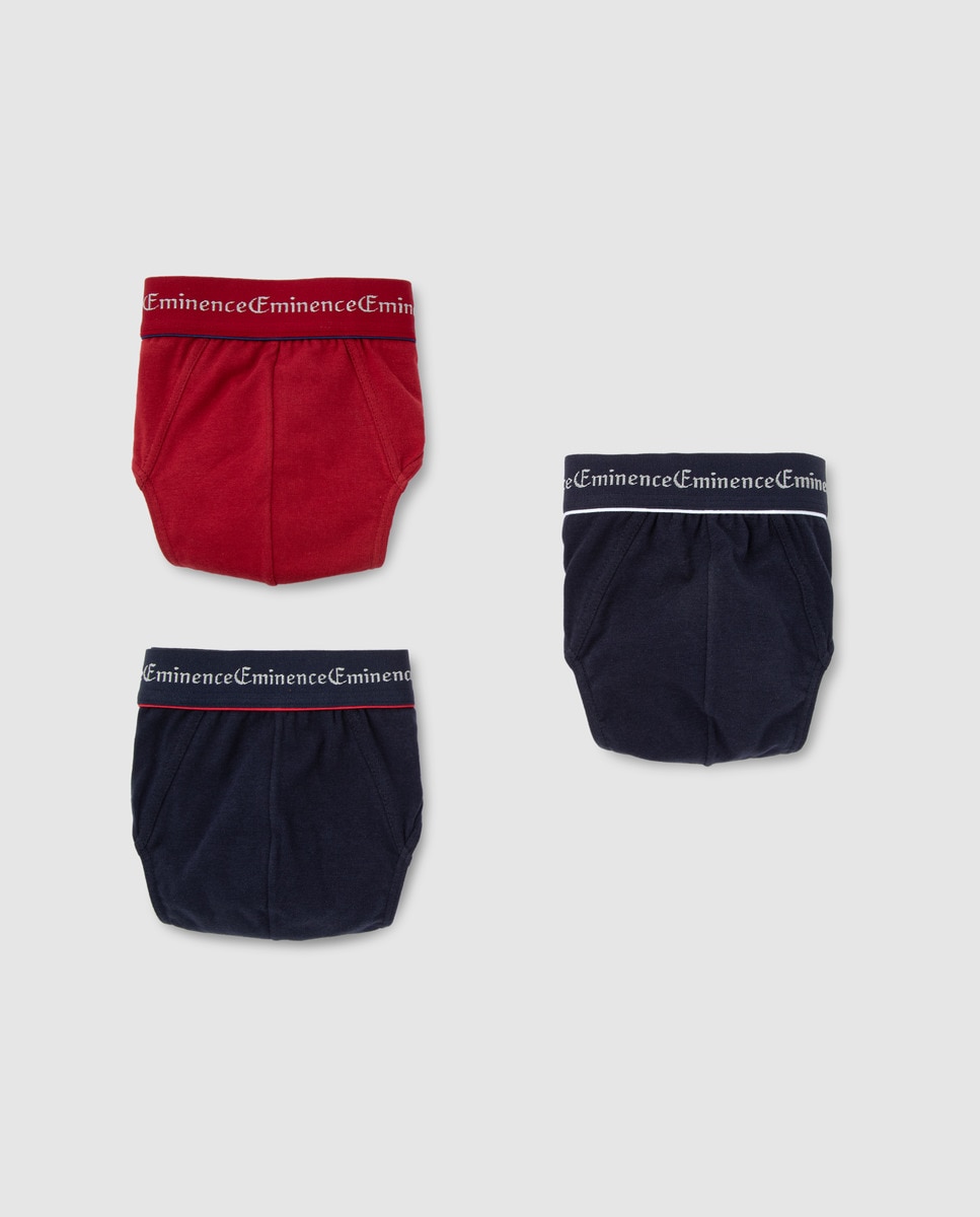 Imagem 0 de Pack de três slips de malha de homem Eminence em diversas cores