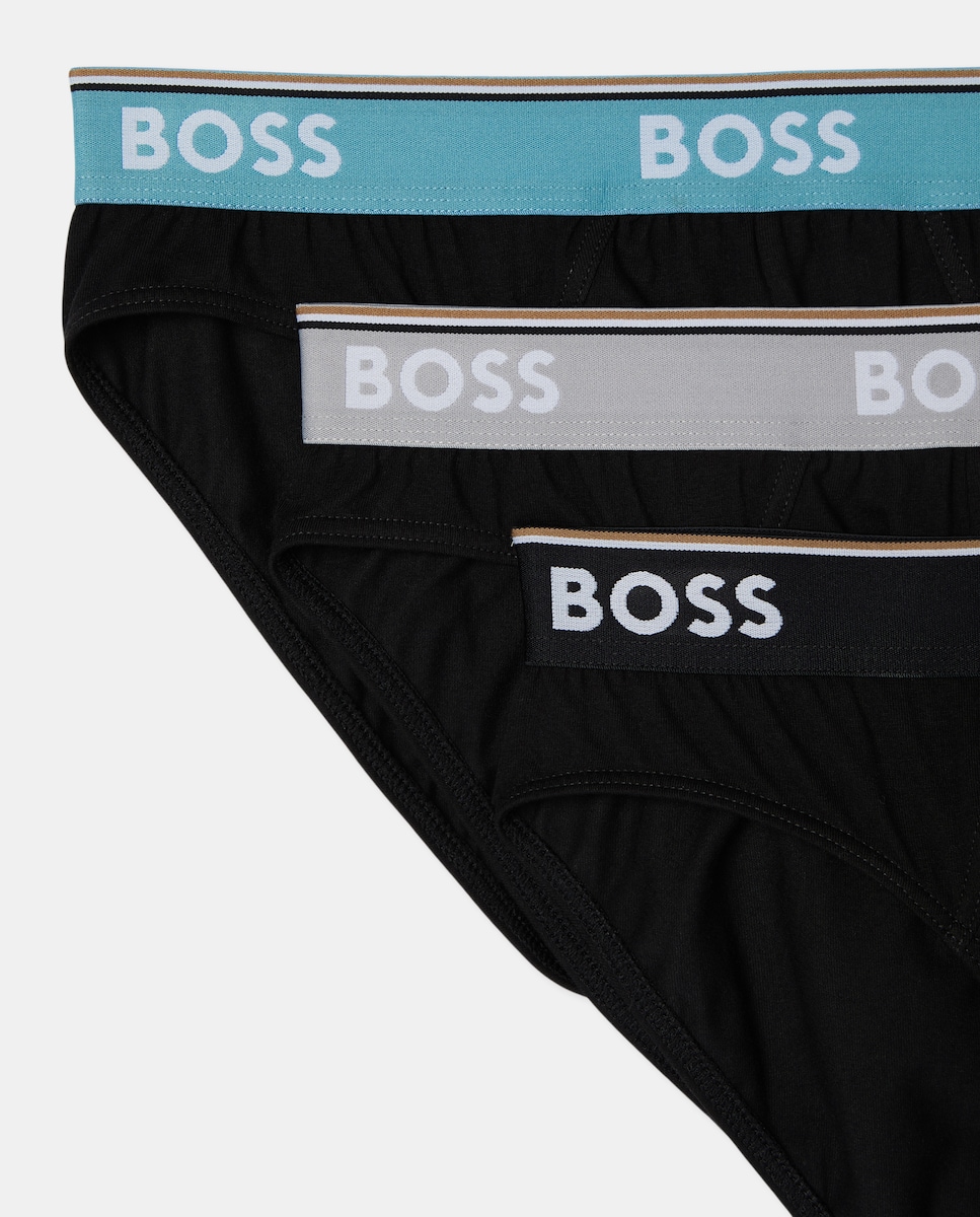 Pack de Três Slips de Cores Variadas Preto-3