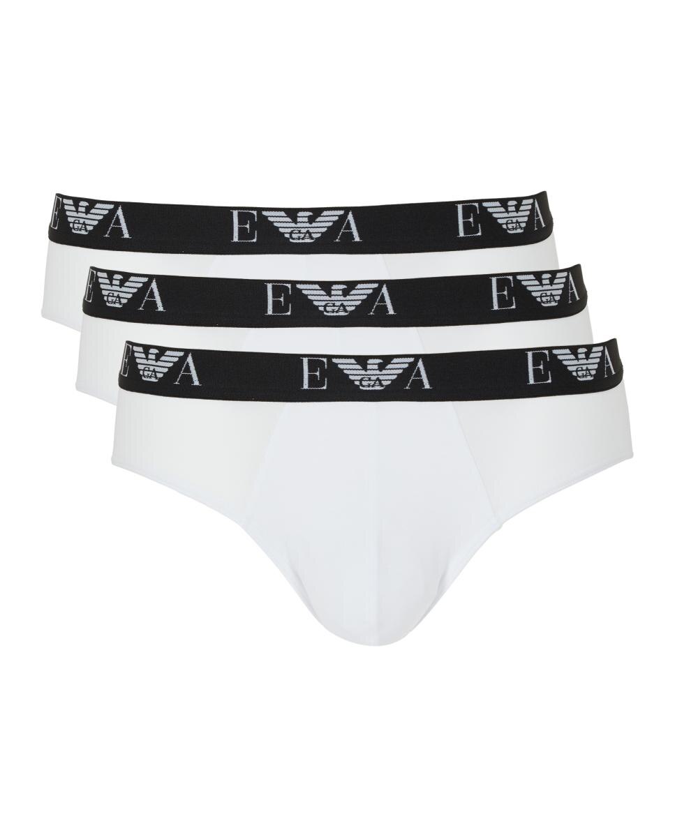 Pack de tres slip de hombre de algodón - Armani - Blanco Blanco-4