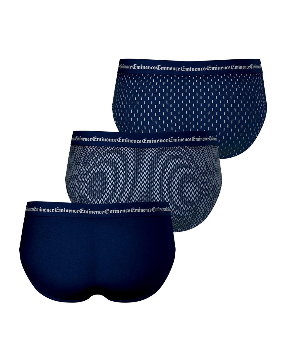 Pack de 3 Slips Combinados de Malha Multicolor-4