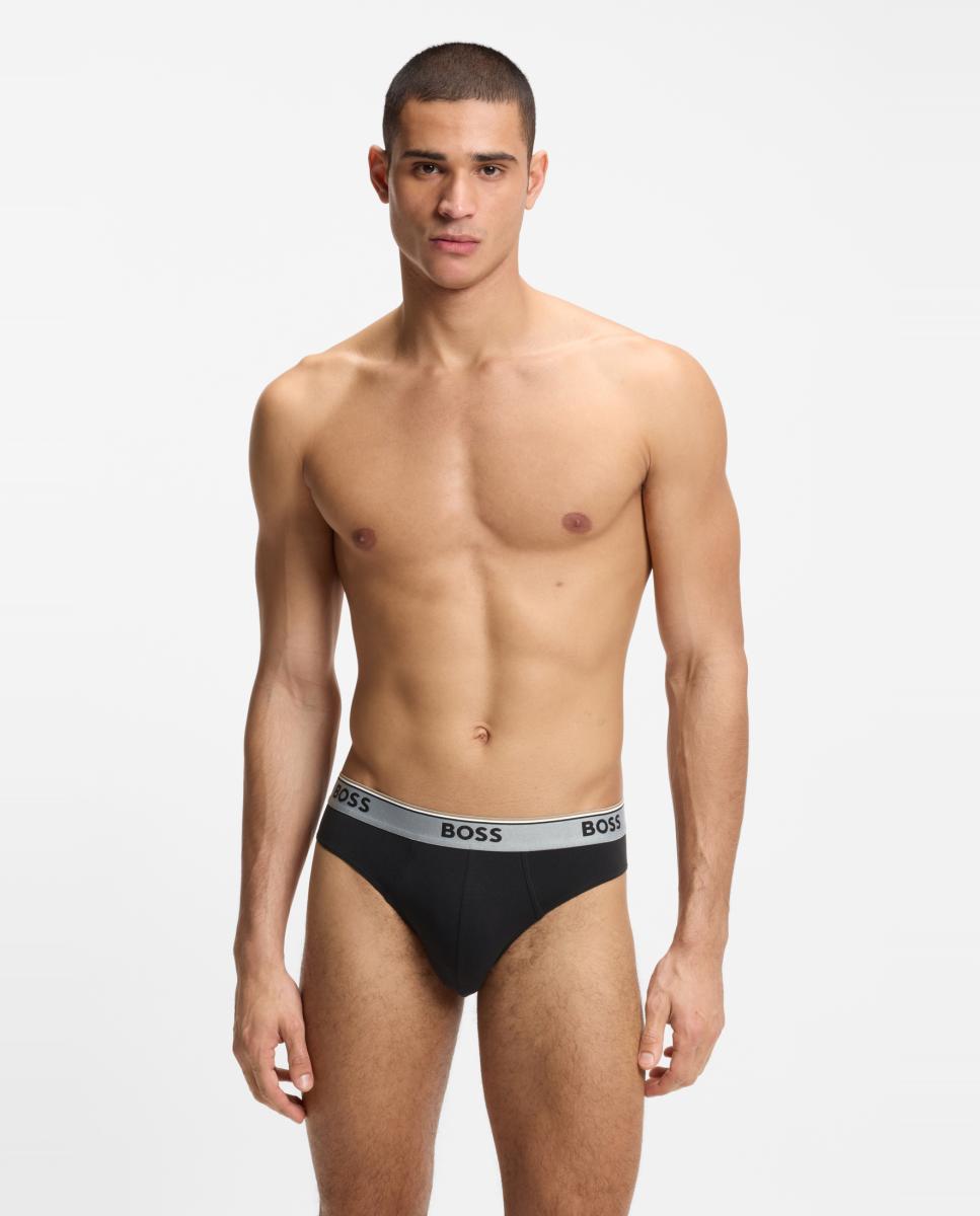 Pack de Três Slips de Algodão Preto-1