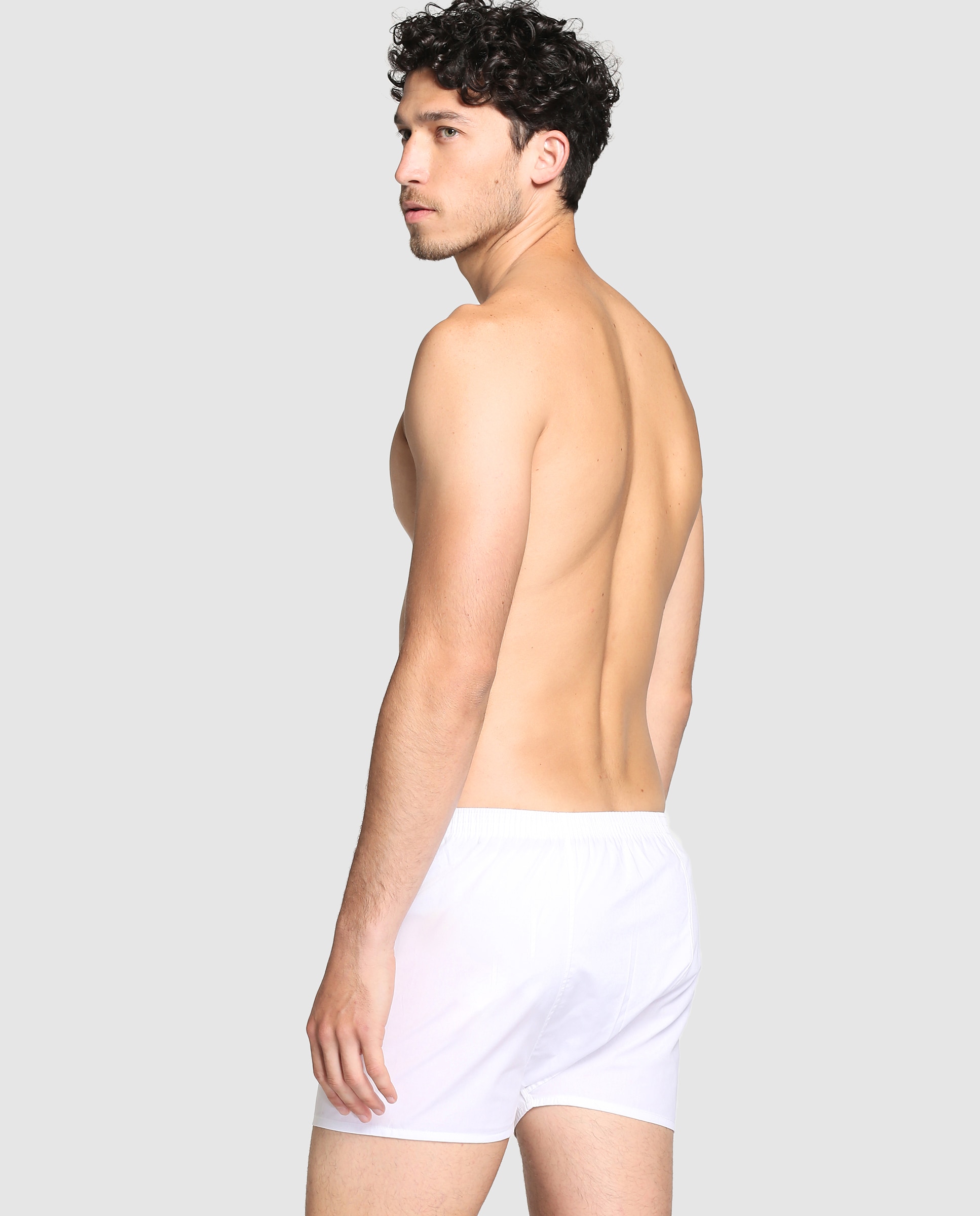 Boxers de tecido de homem Giulio brancos Branco-2