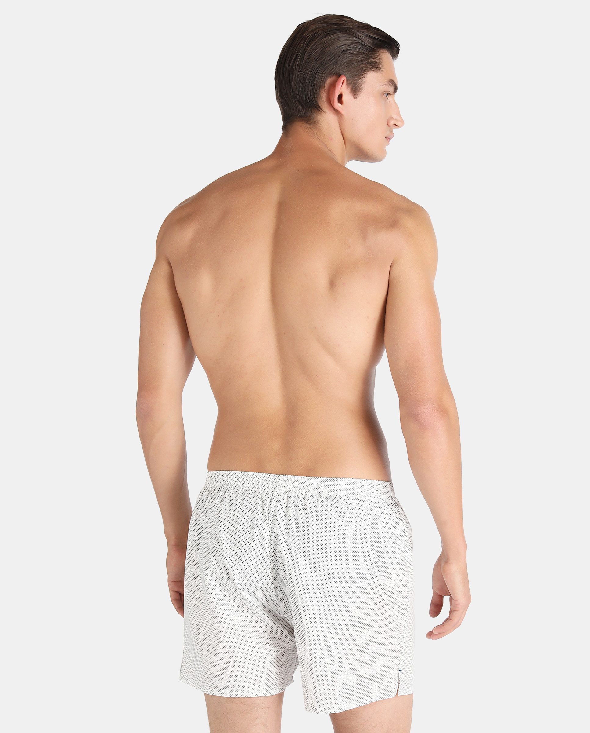 Boxer de tecido de homem Giulio azul com estampado Azul-2