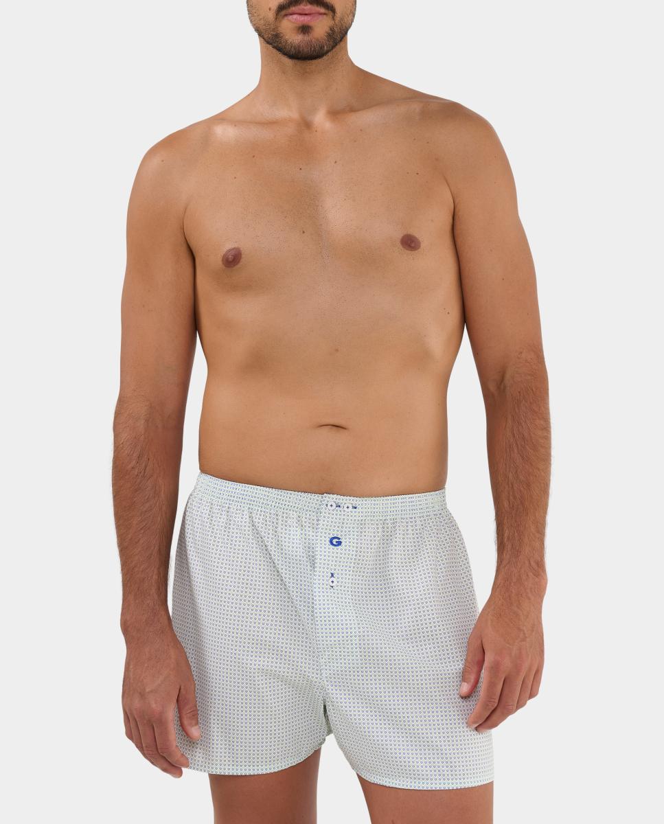 Boxers de Tecido com Costura Americana Verde-2