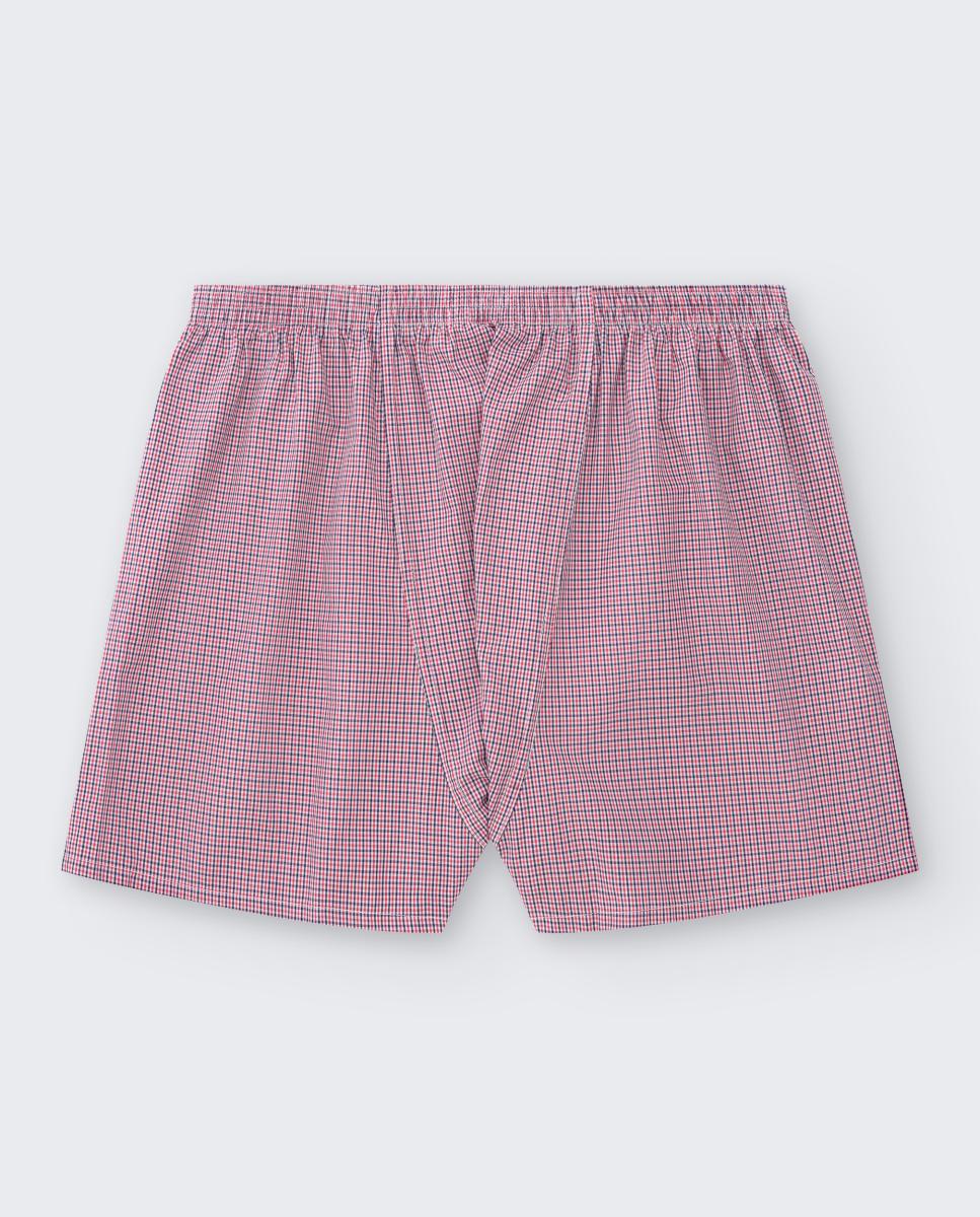 Boxers de Tecido com Costura Americana Grená-4