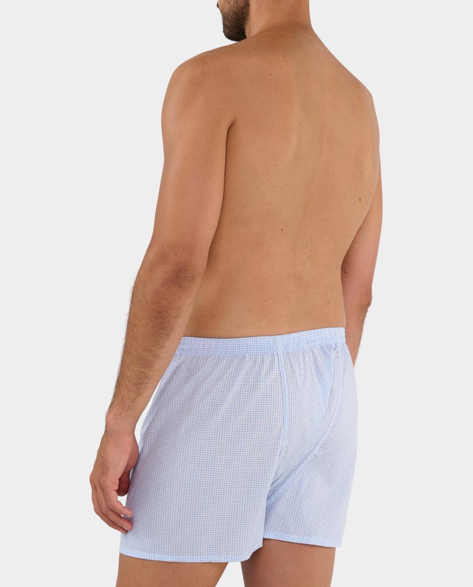 Boxers de Tecido com Costura Americana Celeste-3