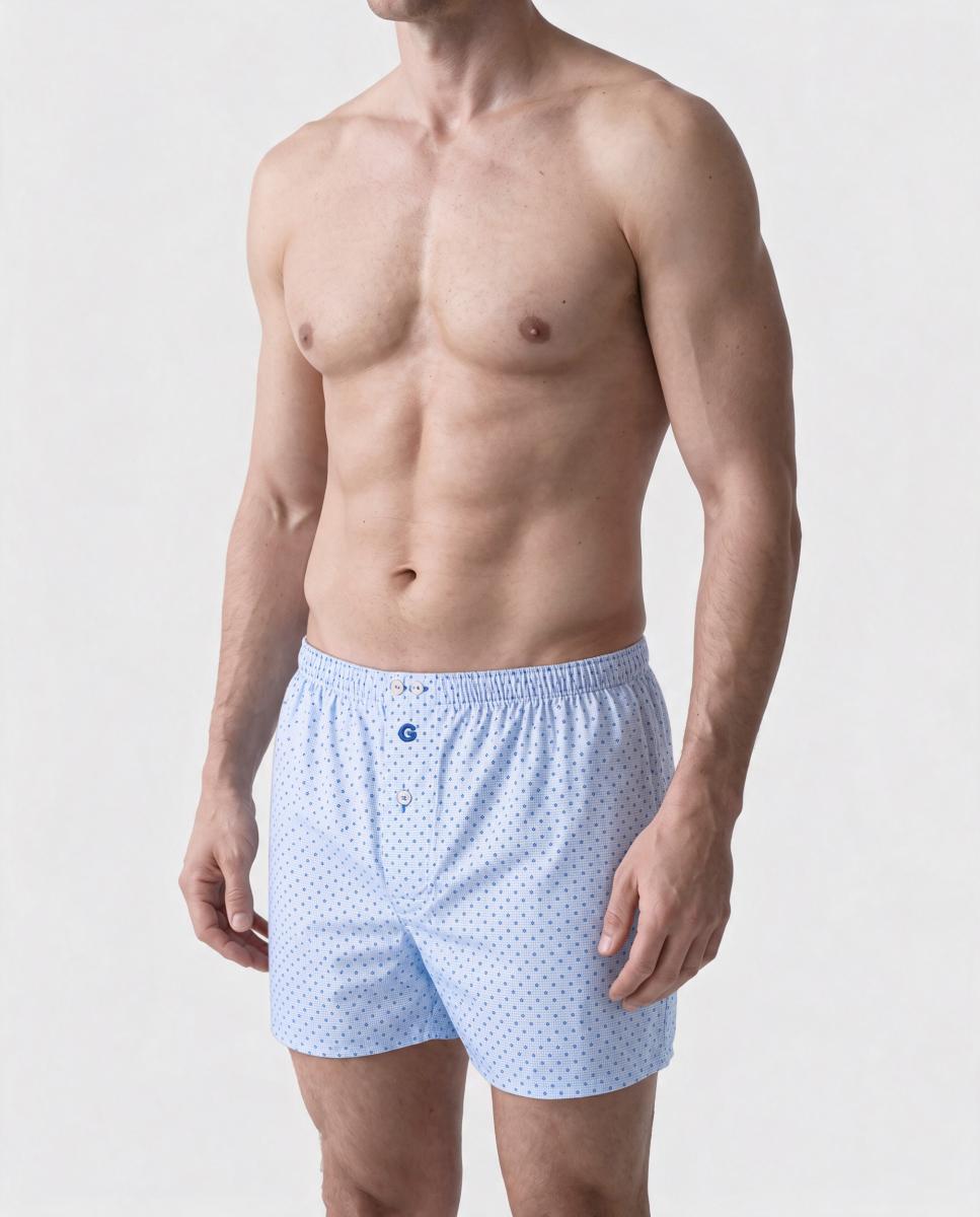 Calzoncillo estampado - Giulio - Celeste Celeste-2