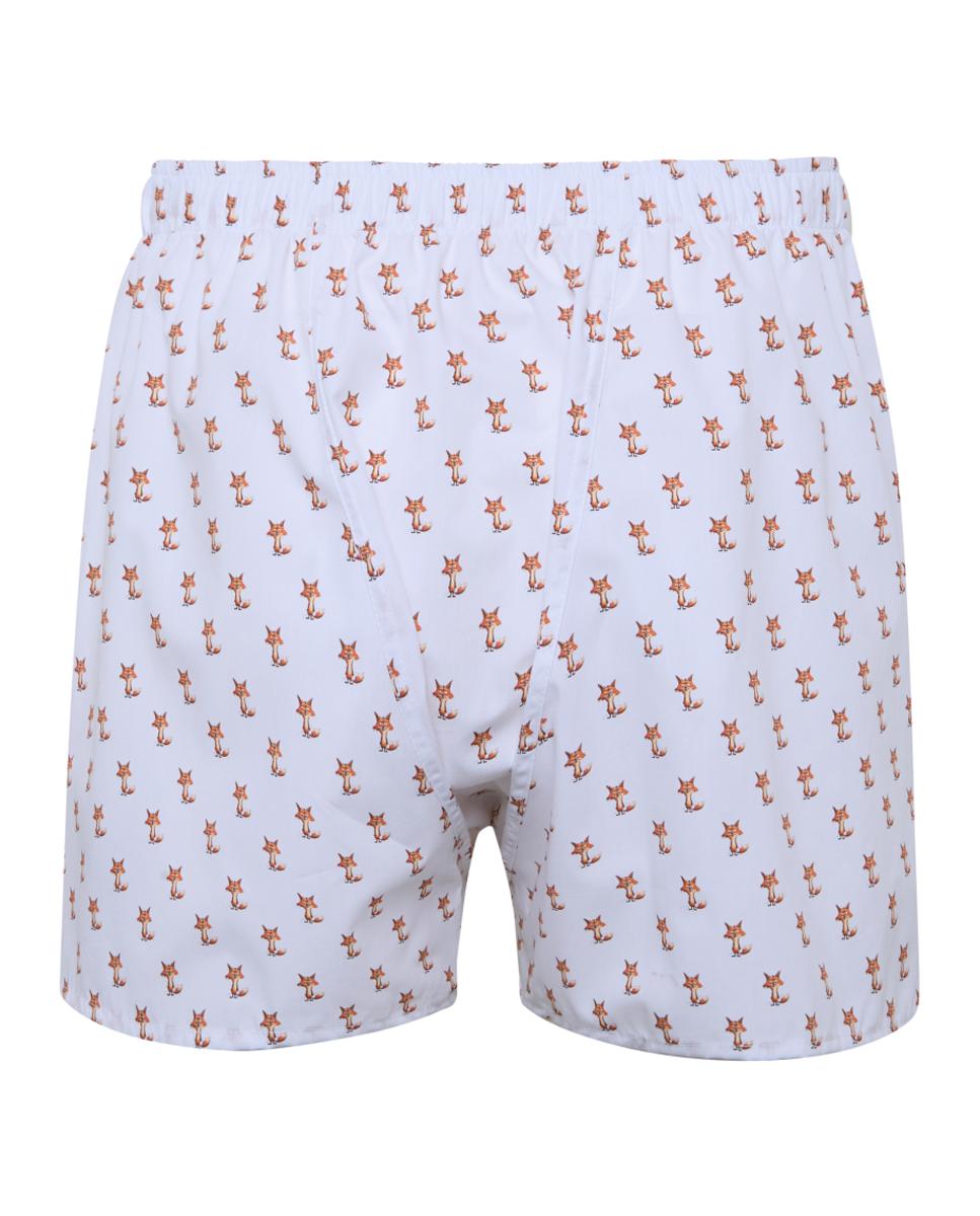 Imagen 0 de Bóxer de tela estampado de hombre Blanco