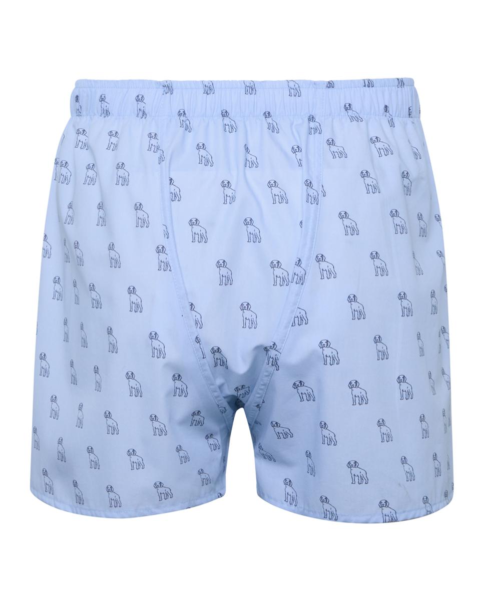 Boxers em Tecido com Estampado Azul-2